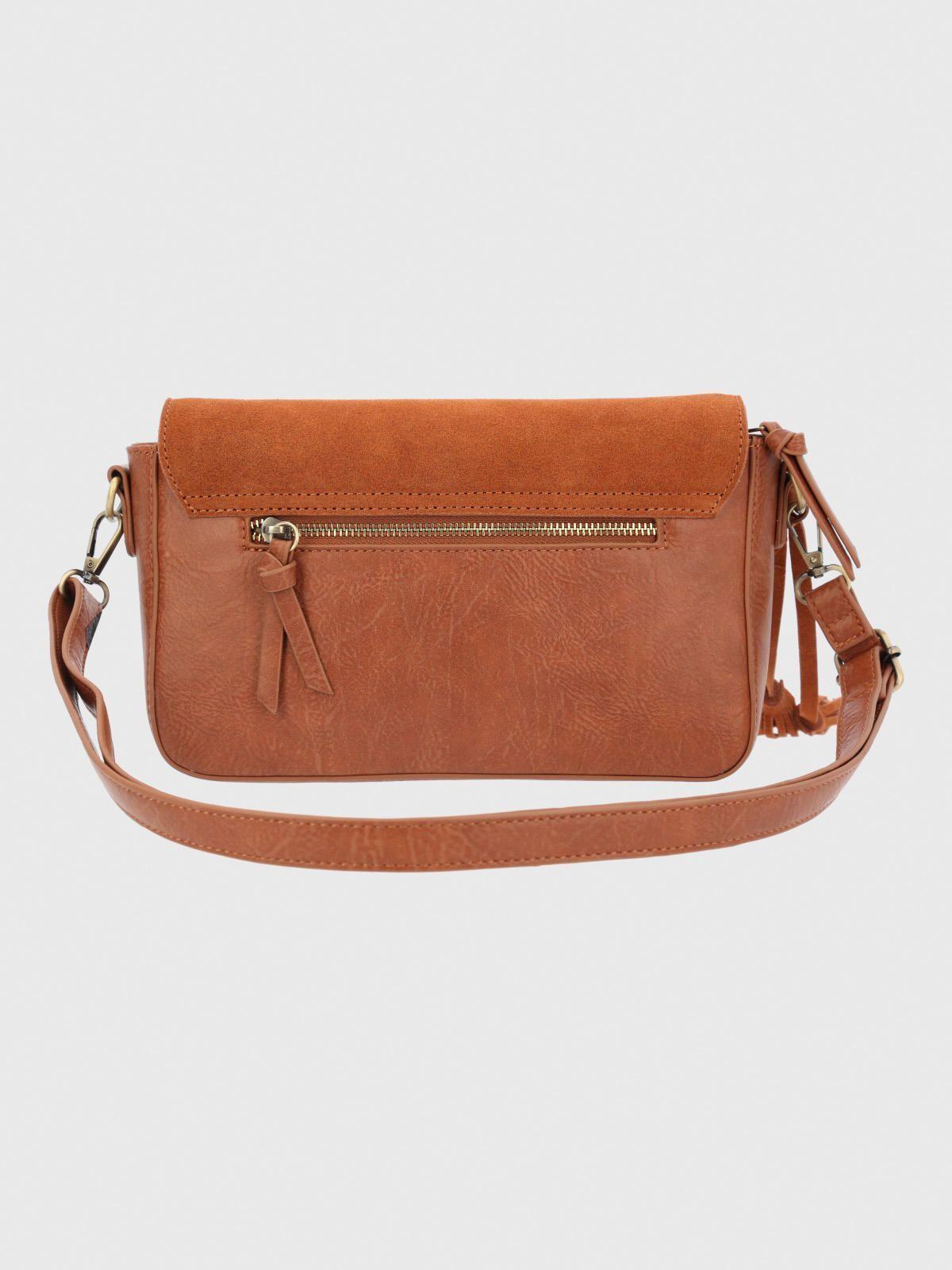 Cartera Ecocuero Mujer Ledger Cross Café-2