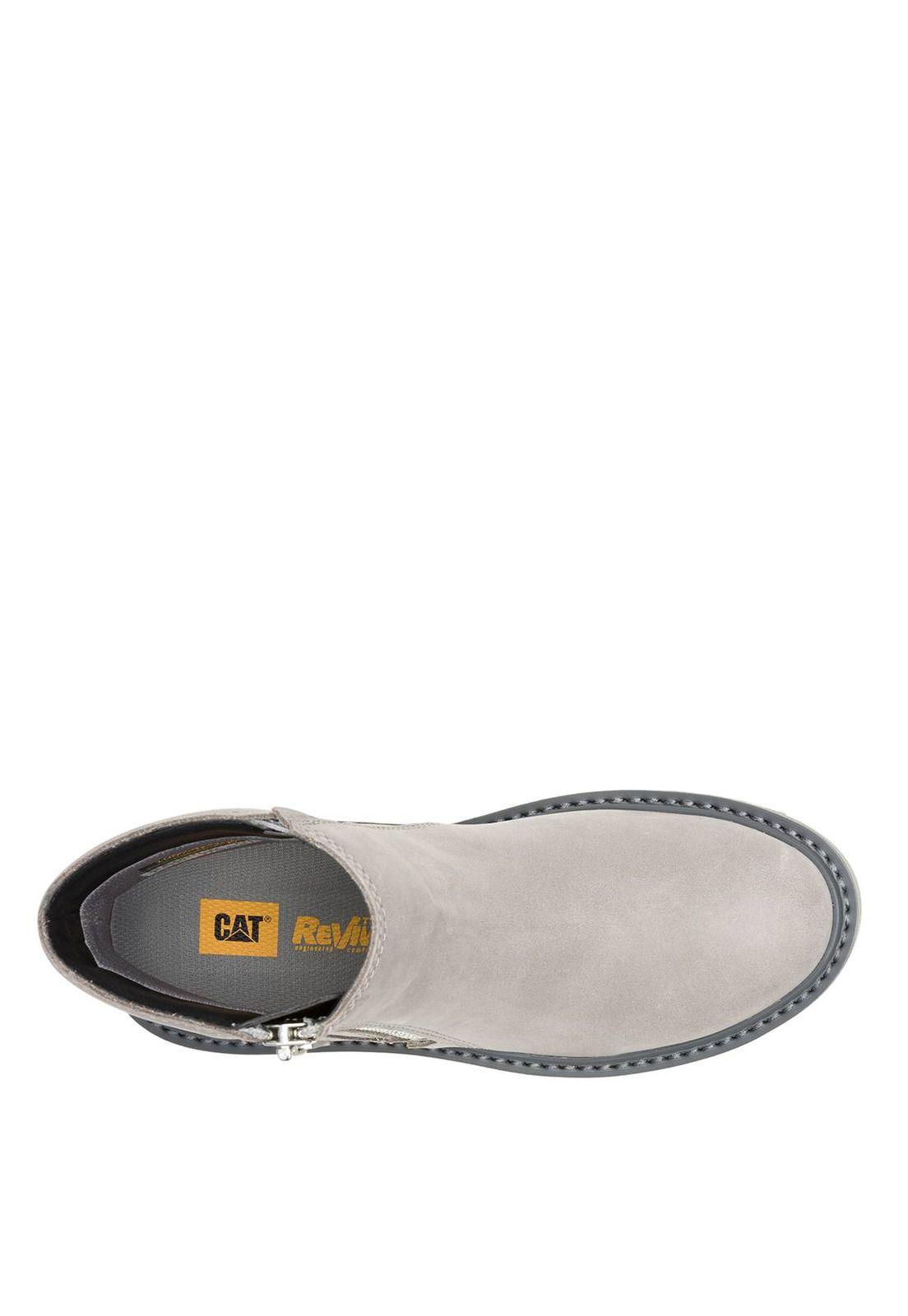 Botin Cuero Mujer Colorado Max Chelsea Gris-6