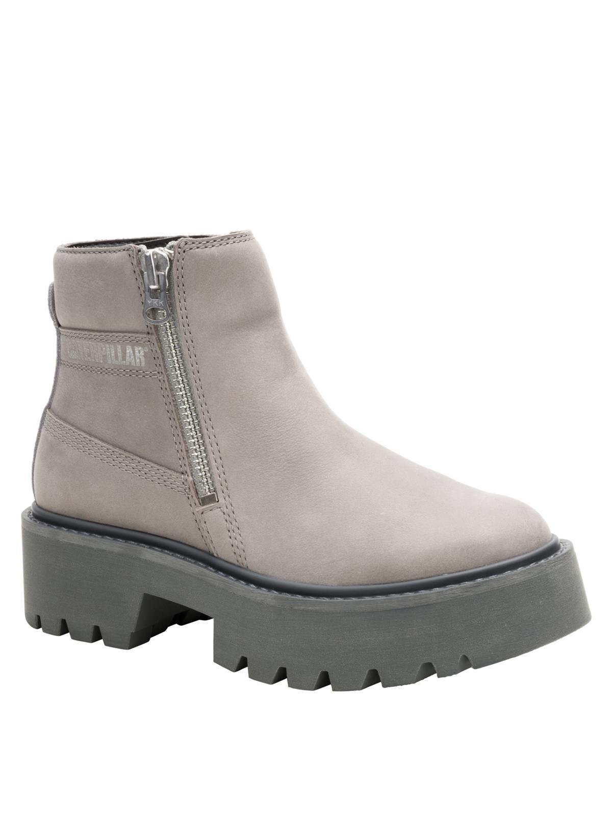 Botin Cuero Mujer Colorado Max Chelsea Gris-0