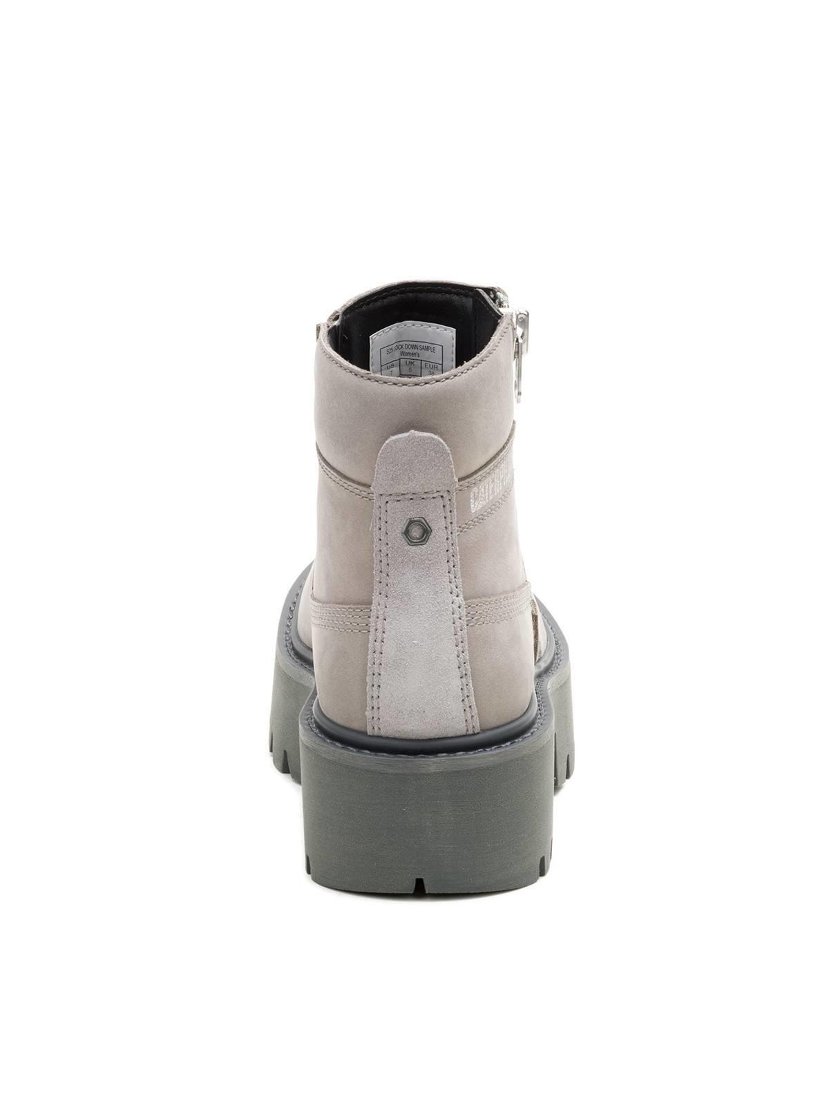 Botin Cuero Mujer Colorado Max Chelsea Gris-5