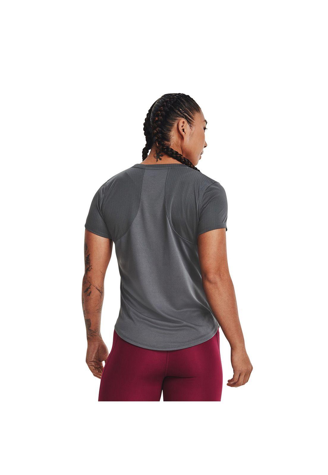 Polera M/C Mujer Ua Speed Stride 2.0 Gris-4