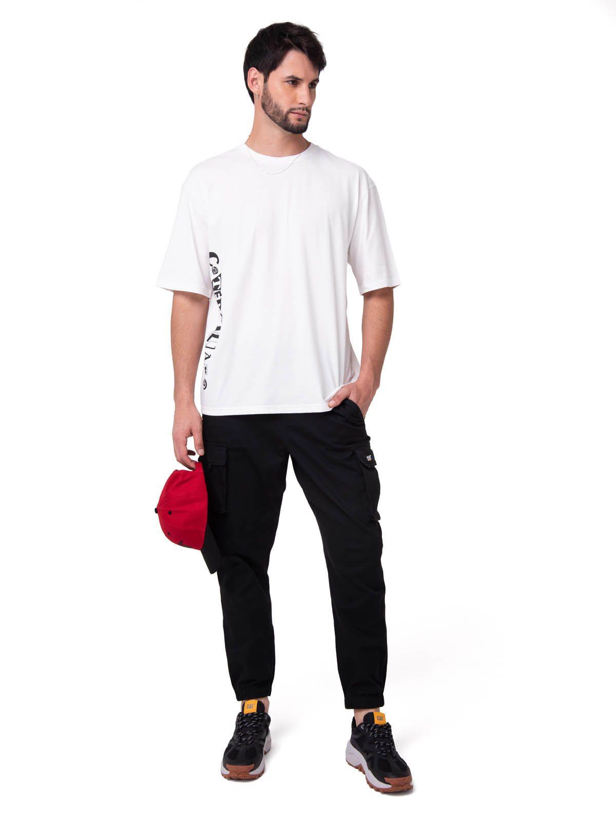 Polera Manga Corta Hombre Diseño SCI FI Blanco-5