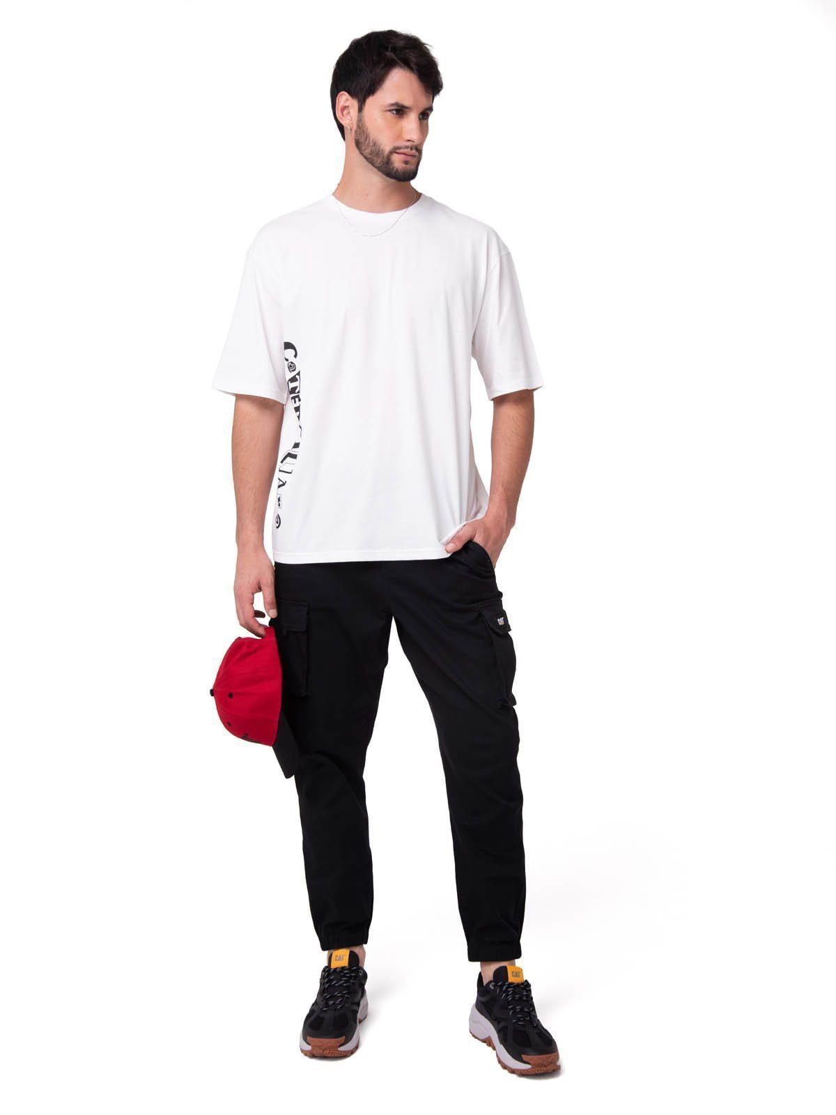 Polera Manga Corta Hombre Diseño SCI FI Blanco-5