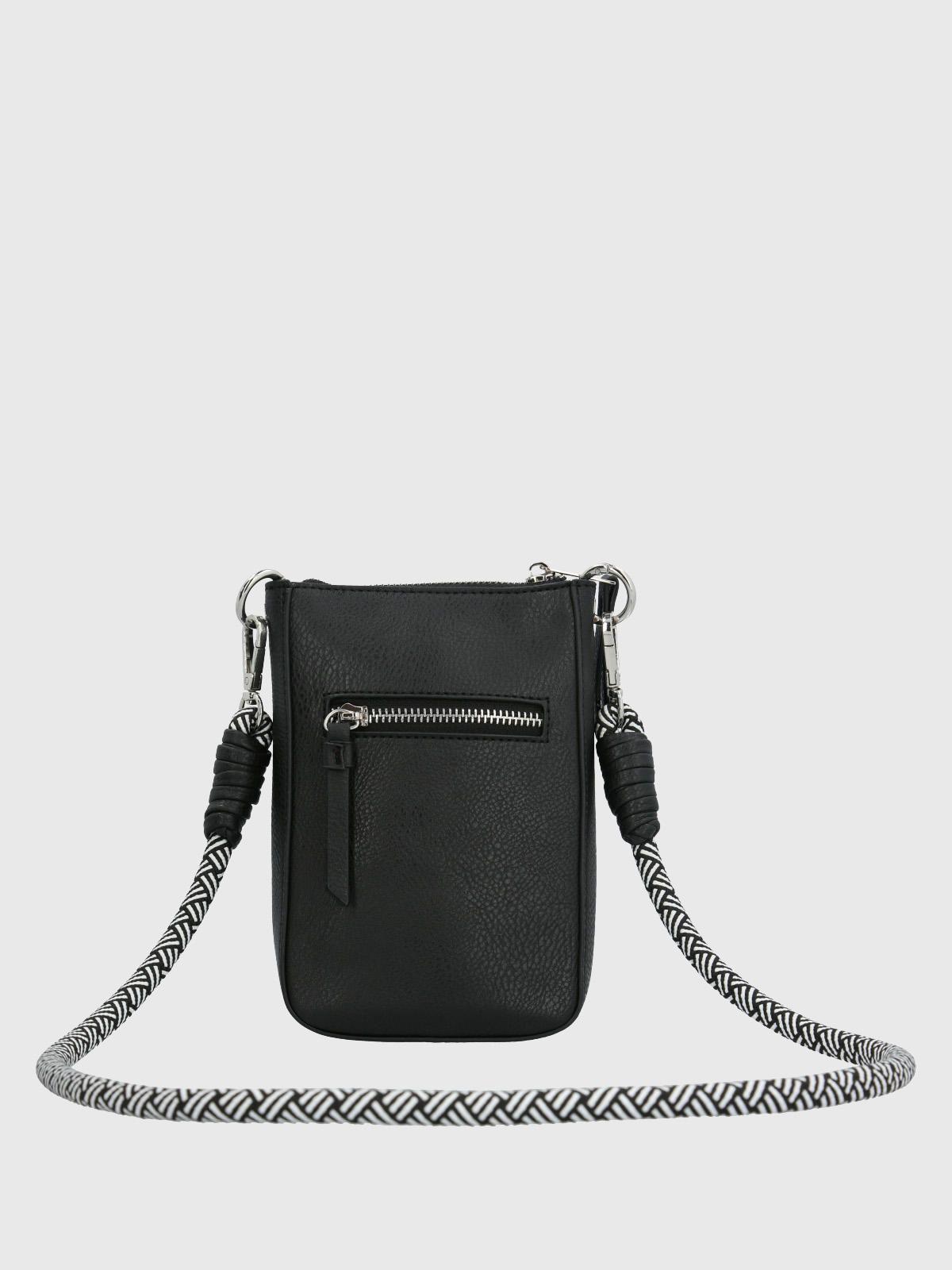 Cartera Ecocuero Mujer Cordy Cross Negro-2