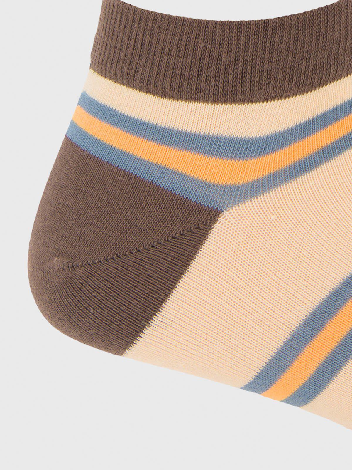 Calcetin Algodón Hombre Ped Rayas Azul-2