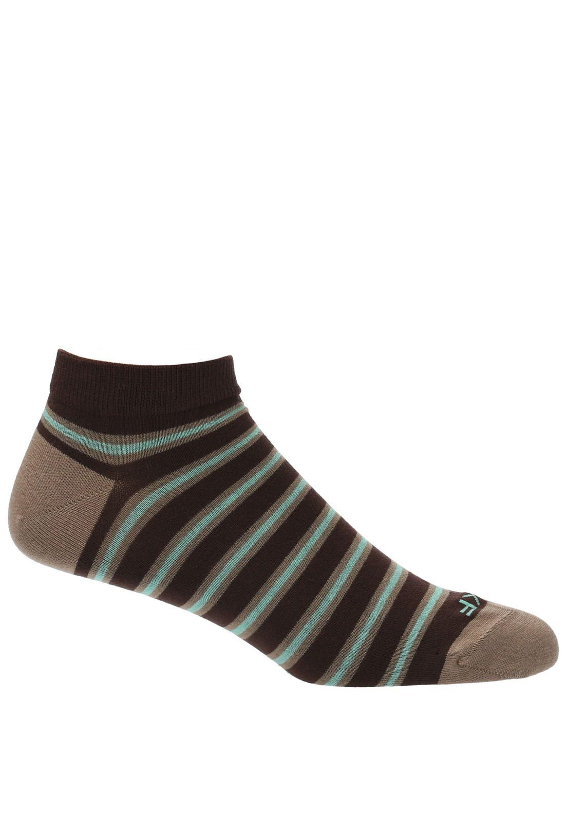Calcetin Casual Rfv23H Ped Stripes Café Hombre-0