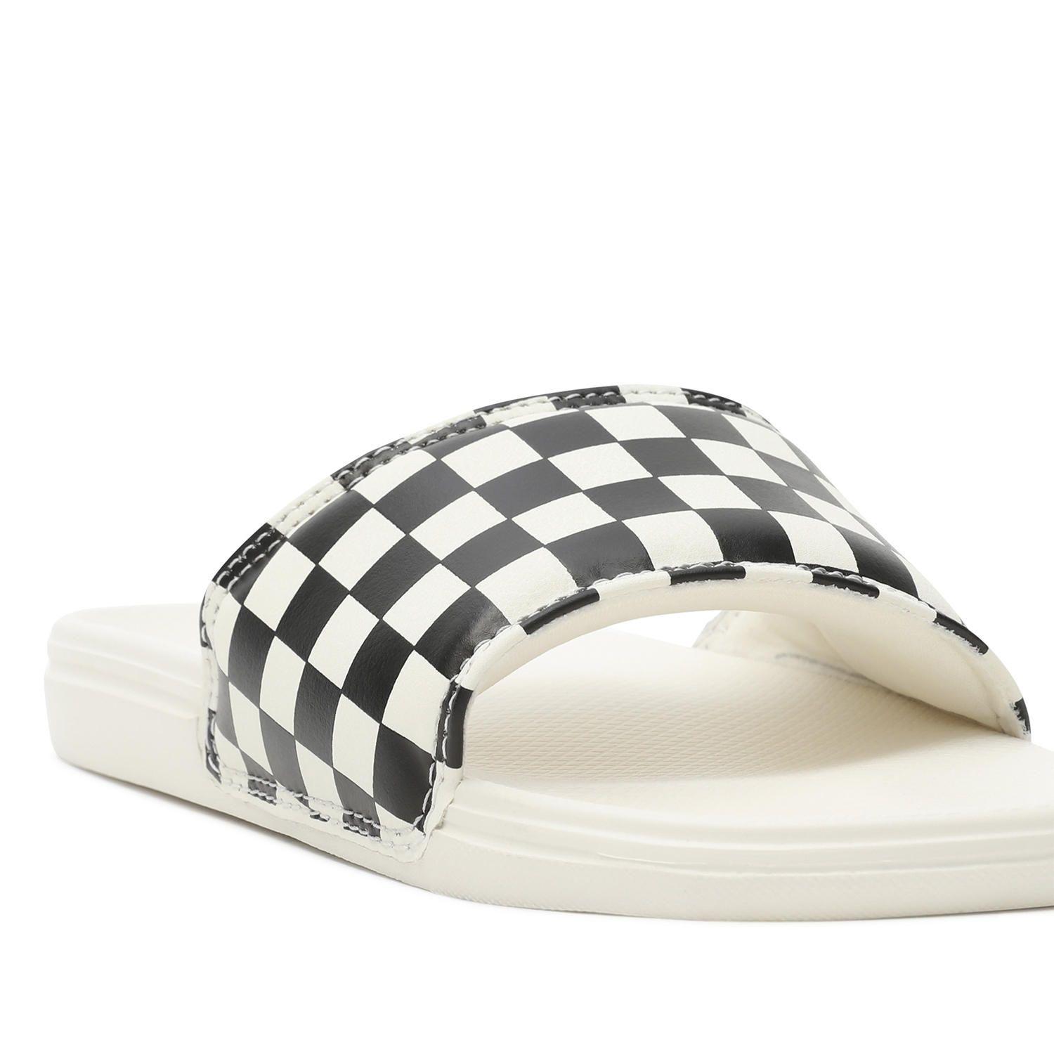 Sandalia Mujer Wm La Costa Slide-On Checker Black-7