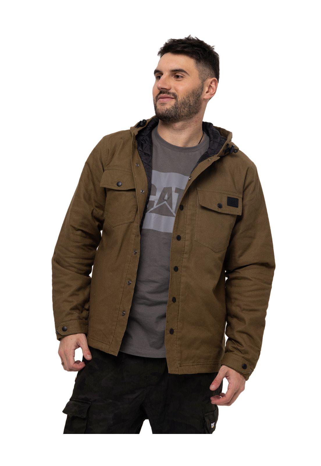 Chaqueta Flannel Snap Front L Verde Hombre-0