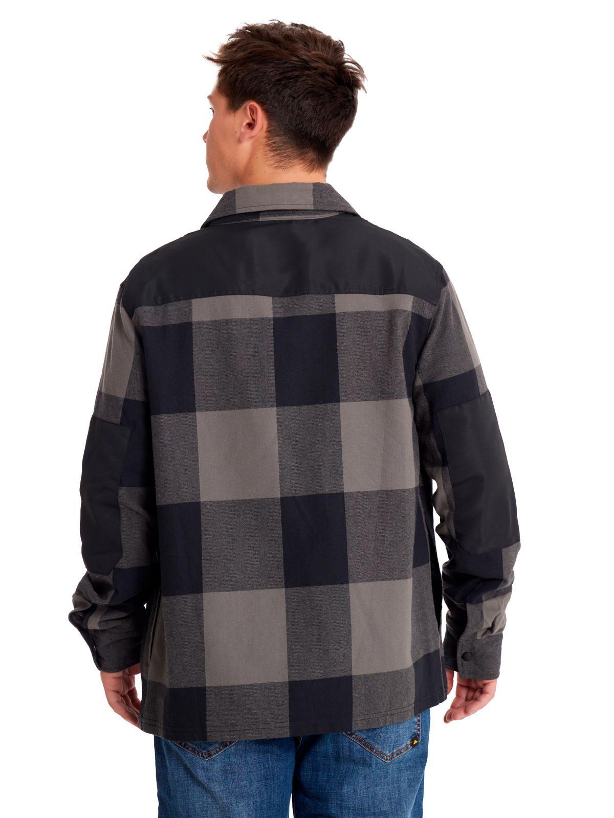 Camisa Manga Larga Hombre Flannel Snap Front Negro-3