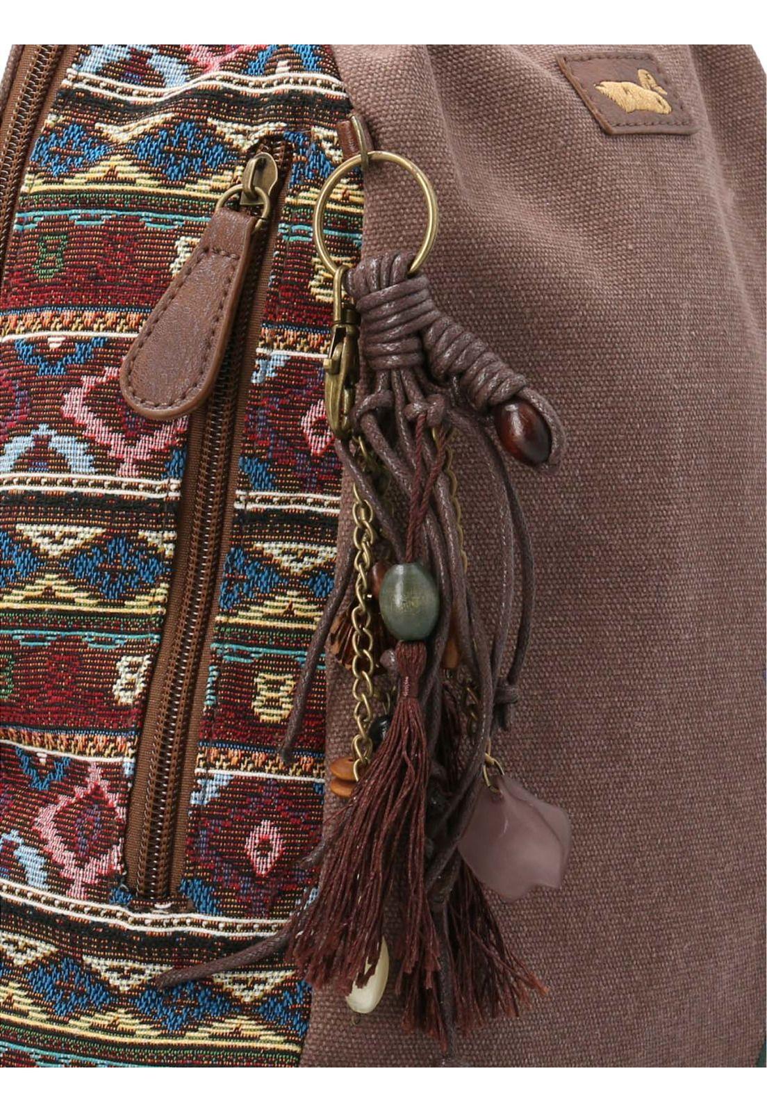 Mochila Textil Mujer Joint Back Café-3