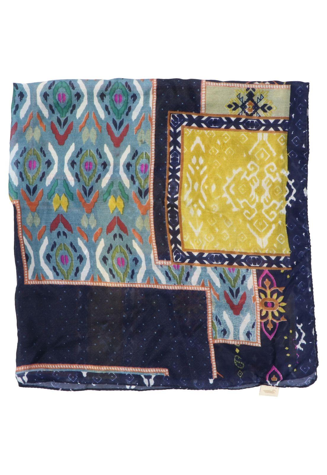 Pañuelo Seda Mujer RKF Silk Patch MultiColor-2