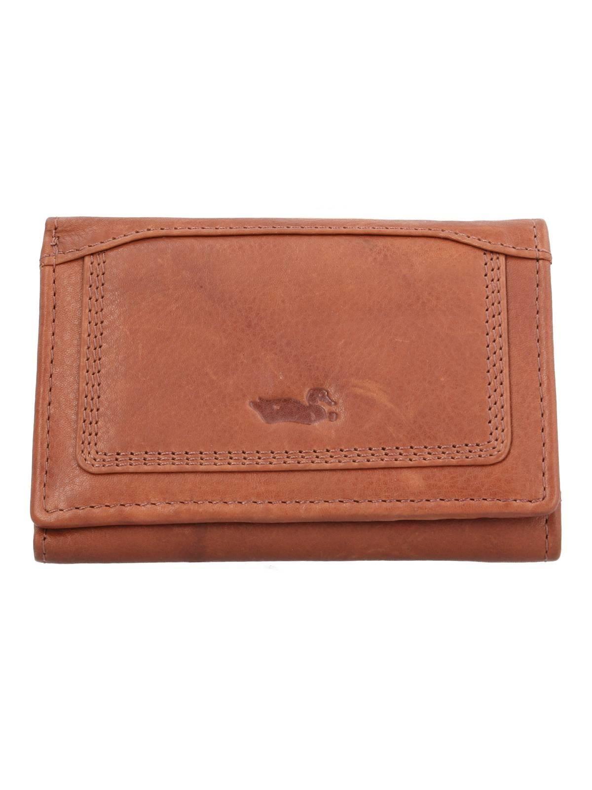 Billetera Cuero Hombre Aq Trifold Frame Café-0
