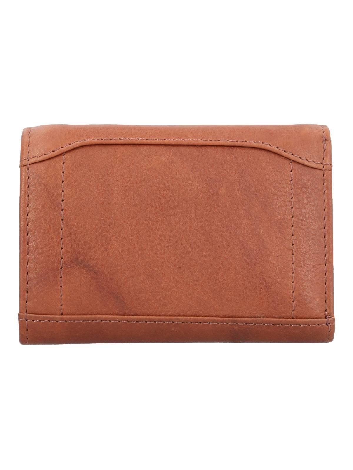 Billetera Cuero Hombre Aq Trifold Frame Café-1