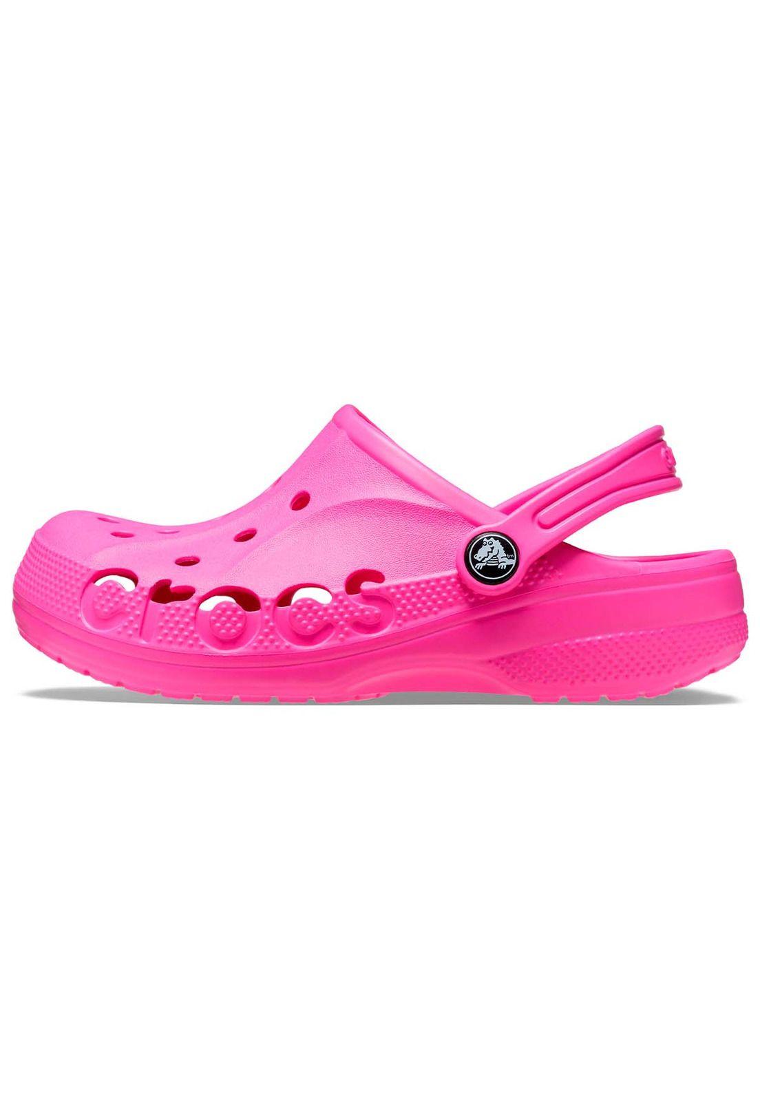 Zueco Crocs Niña Pequeña Baya Clog T Rosado Eléctrico-1