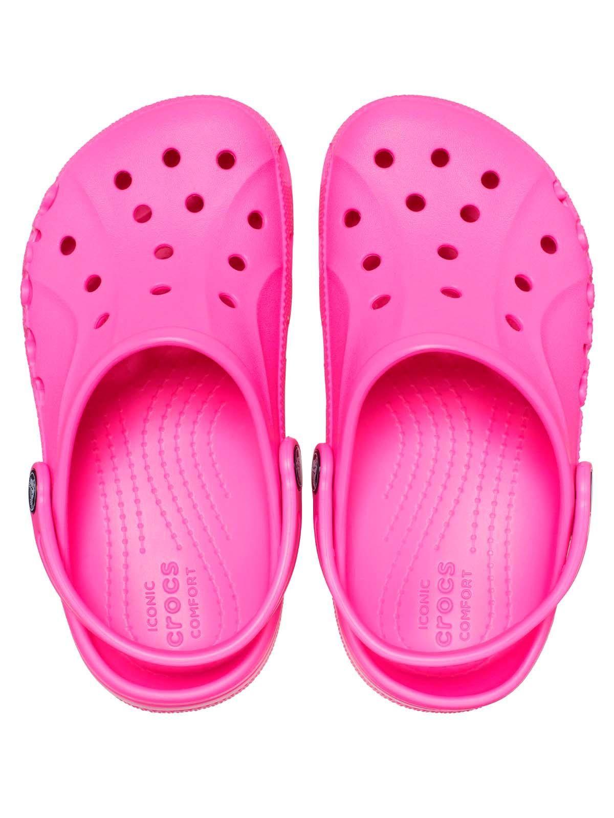 Zueco Crocs Niña Pequeña Baya Clog T Rosado Eléctrico-4