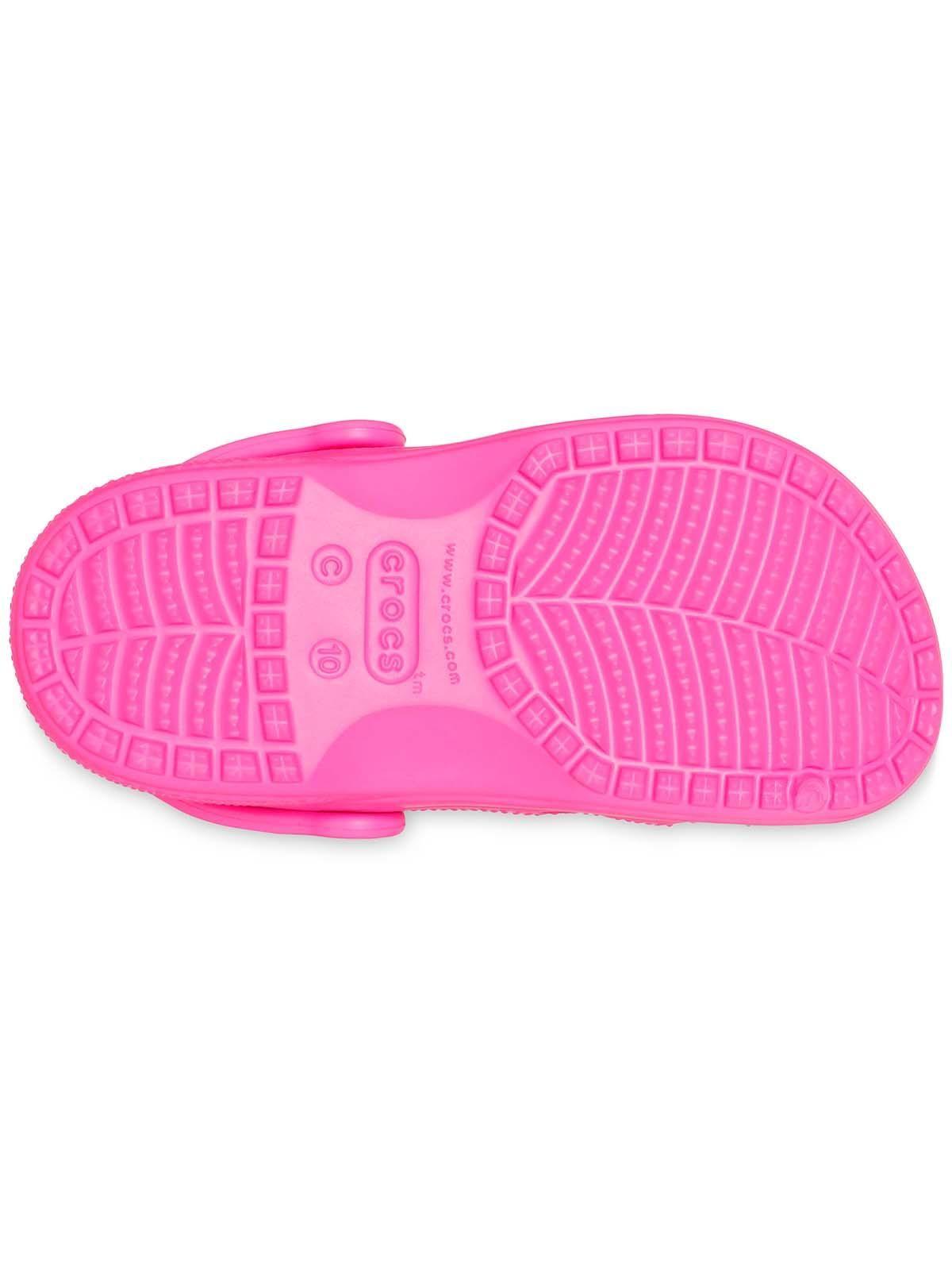 Zueco Crocs Niña Pequeña Baya Clog T Rosado Eléctrico-5
