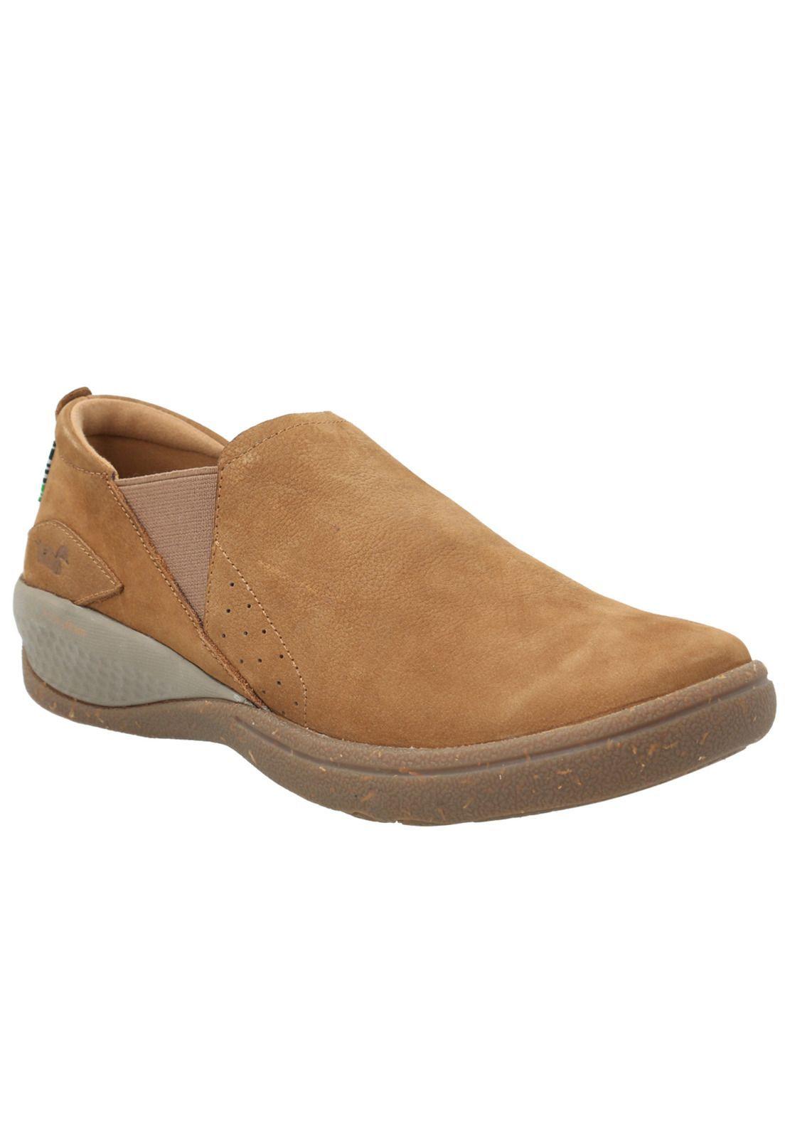 Zapato Slip On Cuero Mujer Munro Café -1
