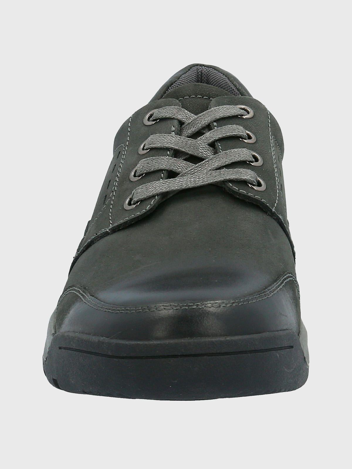 Zapato Cuero Hombre Duran Gris-4
