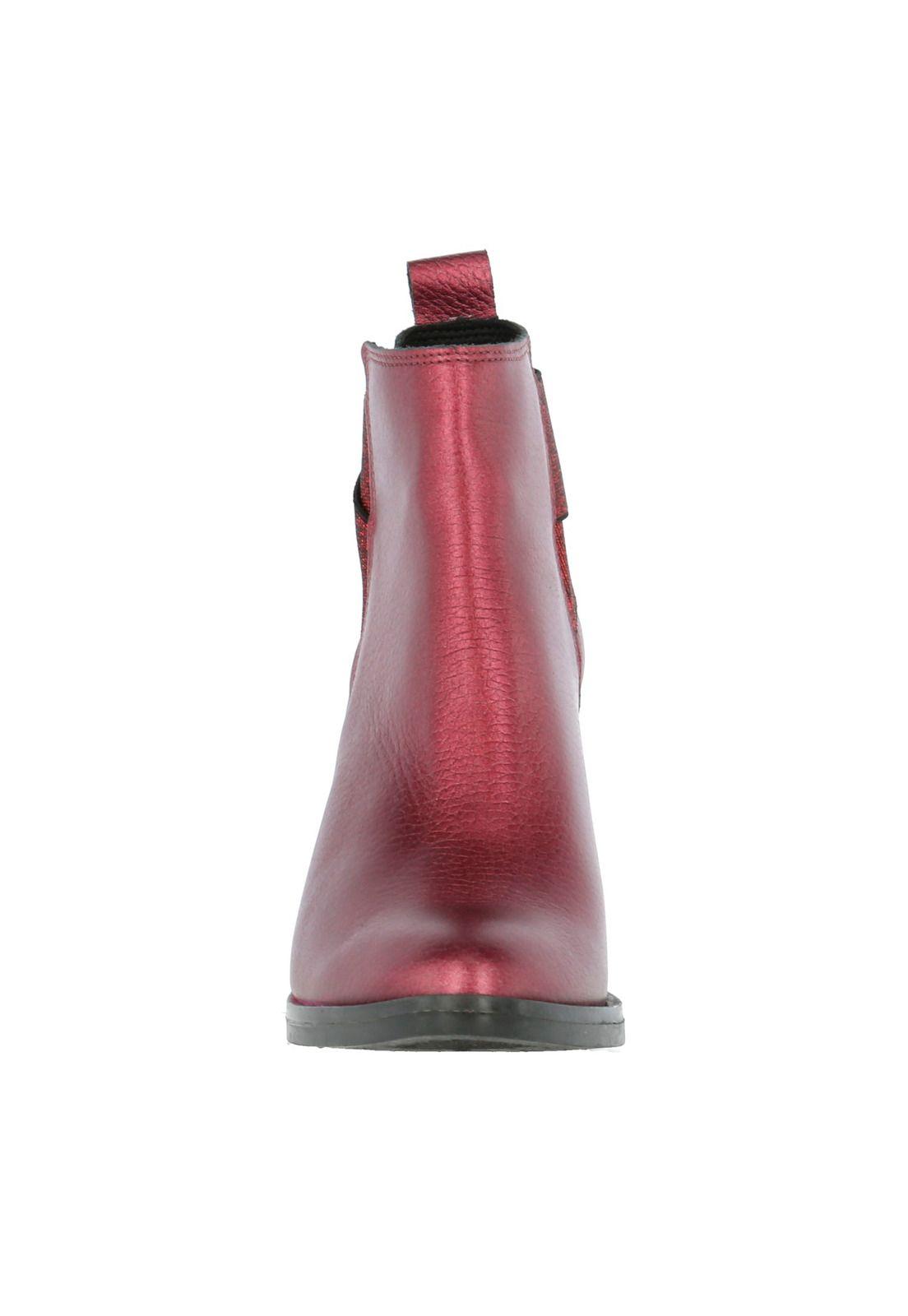 Botin Cuero Mujer Lupe Burdeo-2