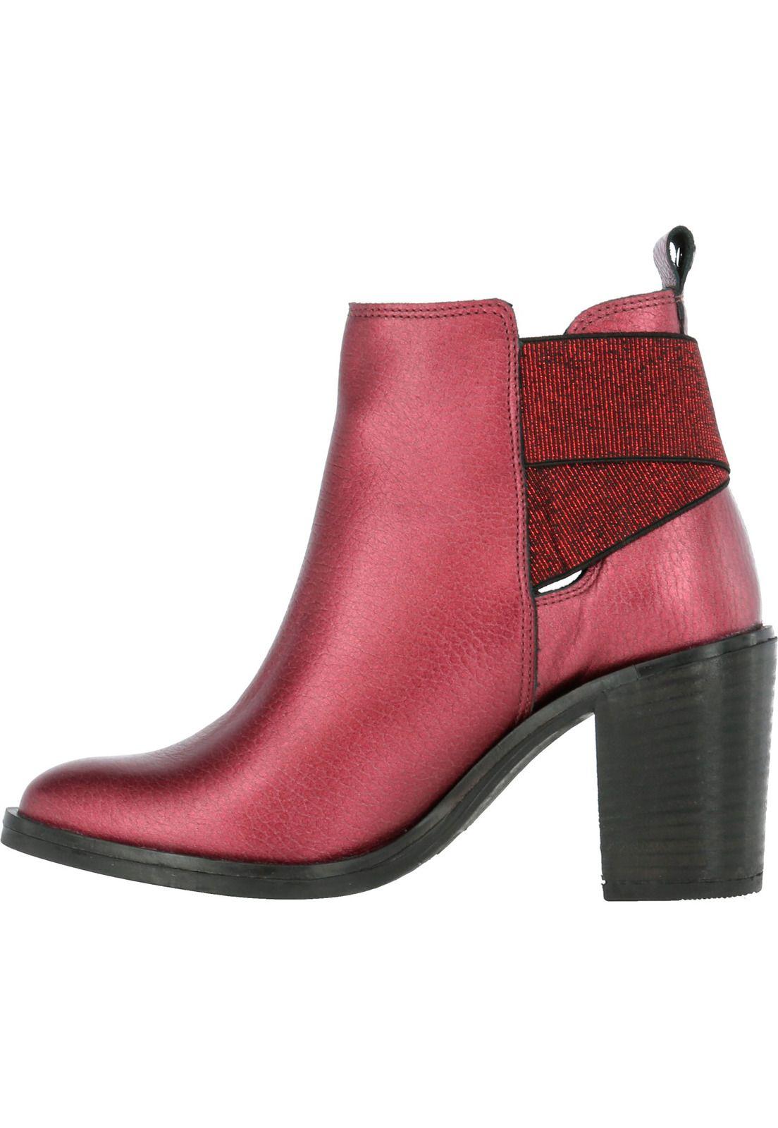 Botin Cuero Mujer Lupe Burdeo-4