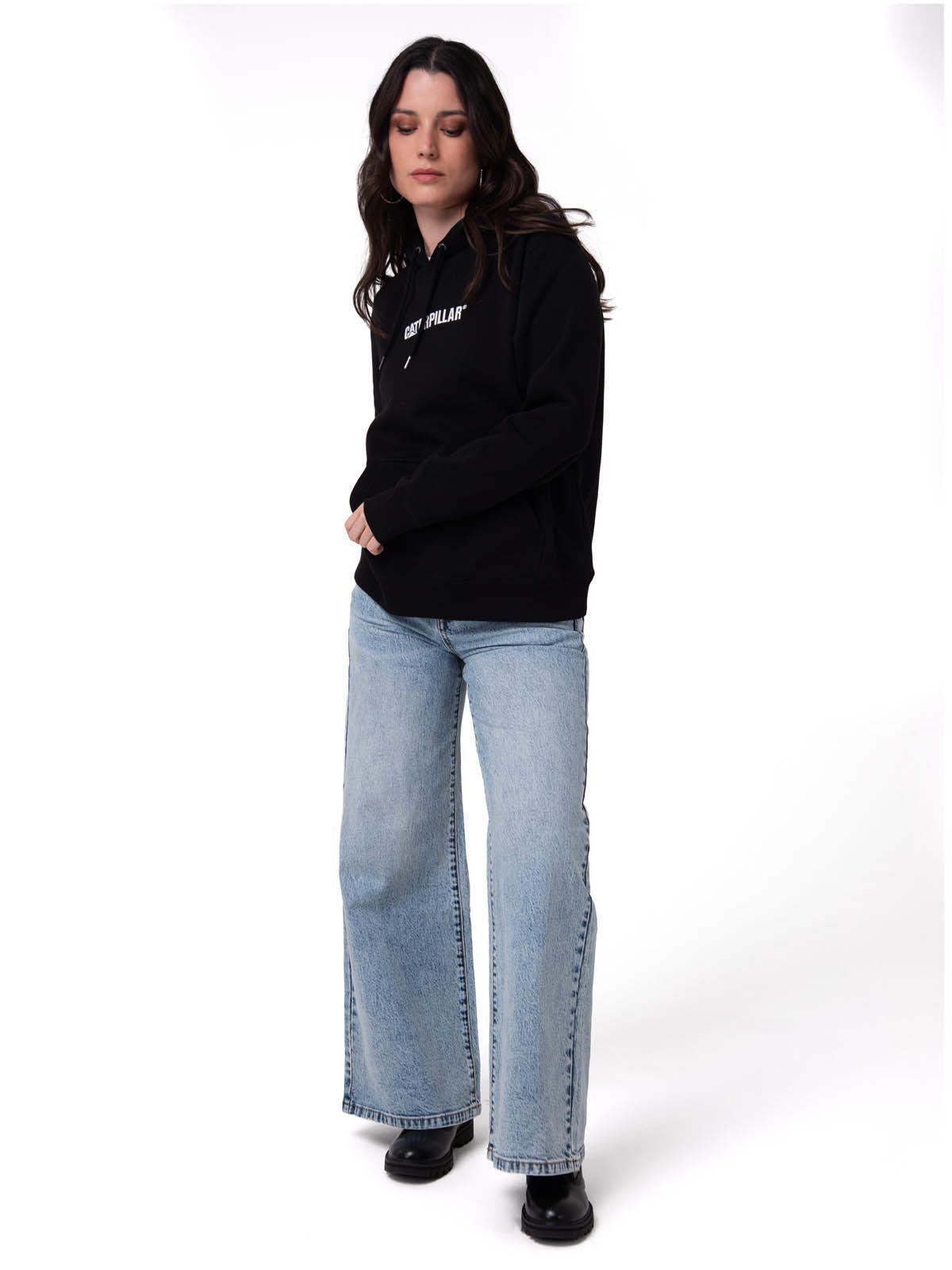 Polerón Mujer W Fleece Caterpillar Negro-4