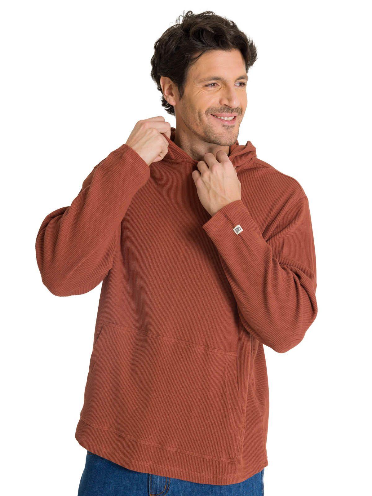 Polerón Con Gorro Hombre Waffle-Knit Terracota-5