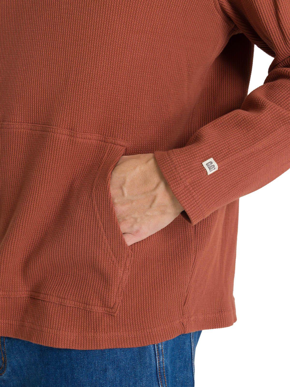 Polerón Con Gorro Hombre Waffle-Knit Terracota-6