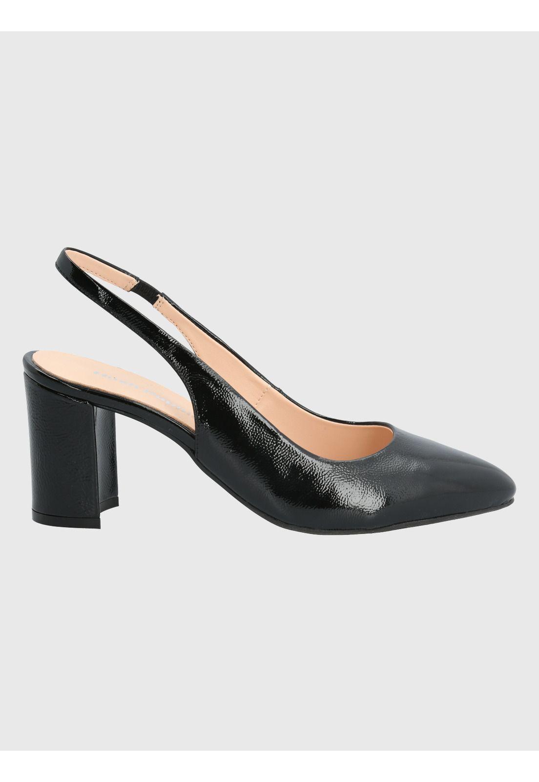 Zapato Cuero Negro Mujer Temu -1