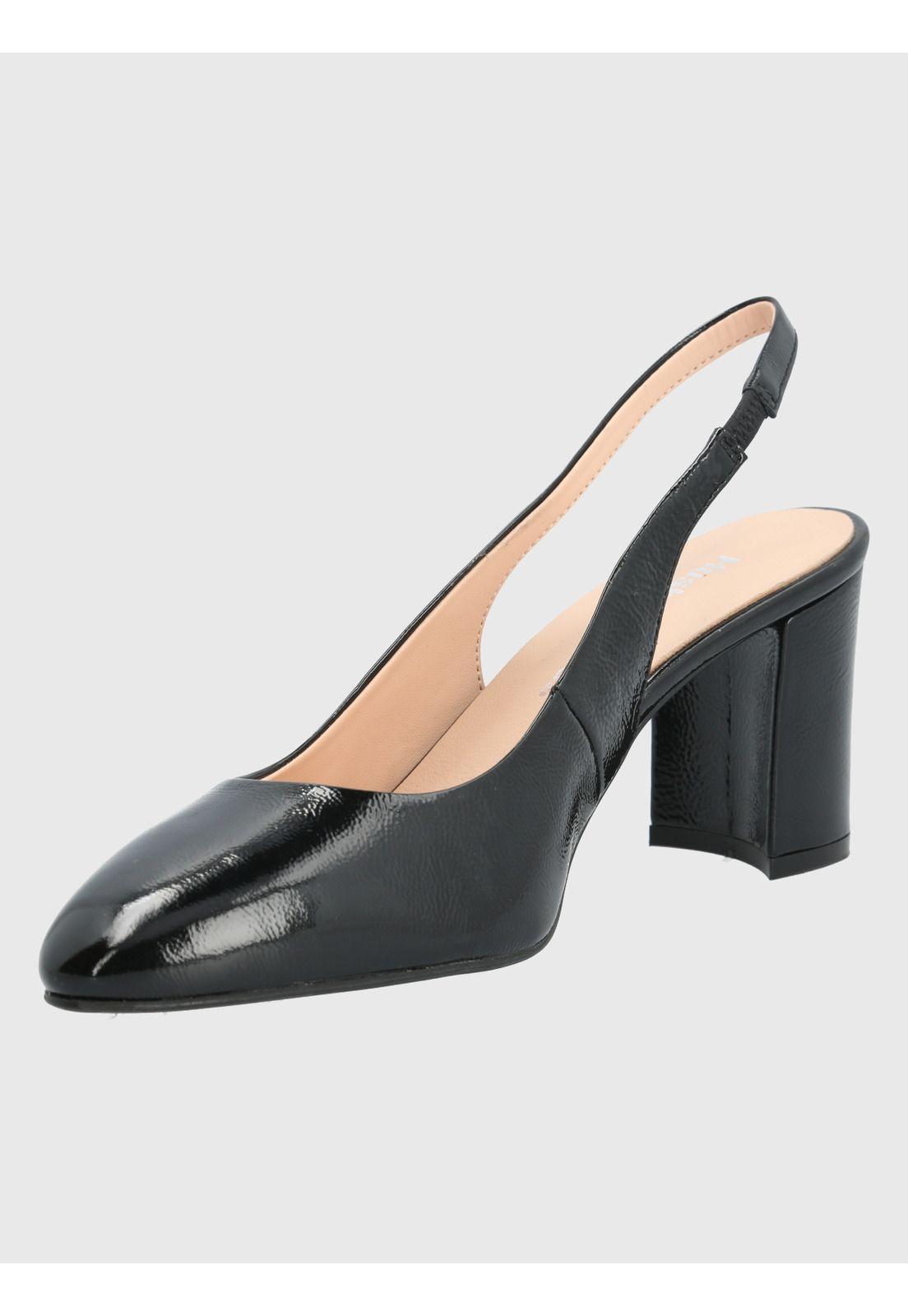 Zapato Cuero Negro Mujer Temu -3