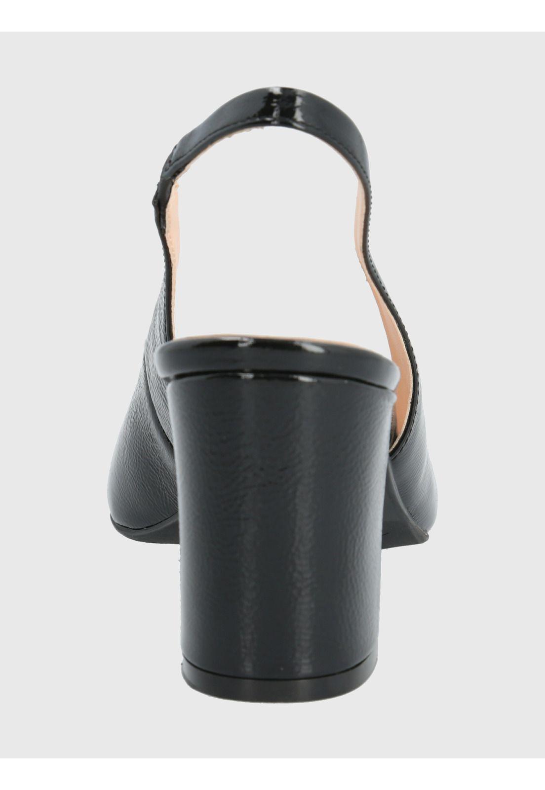Zapato Cuero Negro Mujer Temu -5