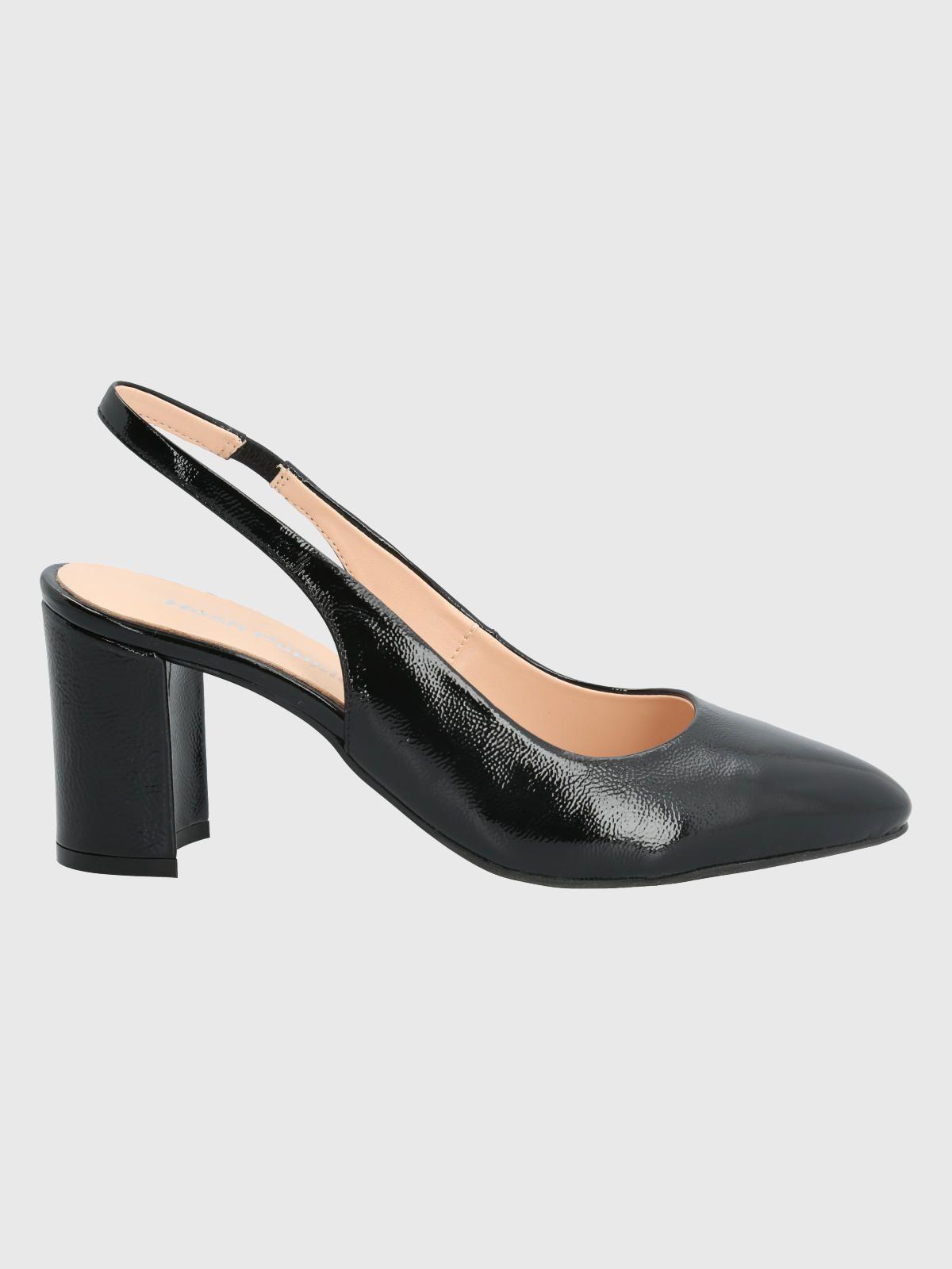Zapato Cuero Negro Mujer Temu -1