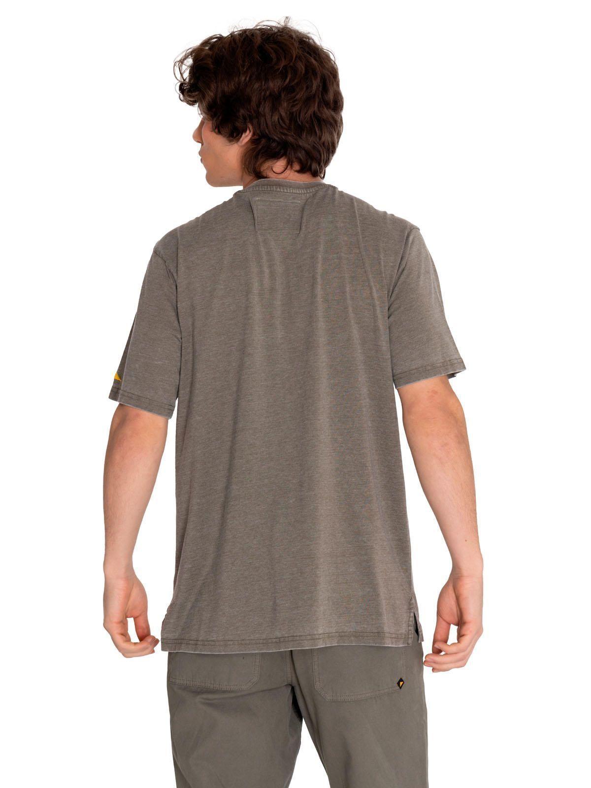 Polera Manga Corta Hombre Burnout S/S Henley Verde-3