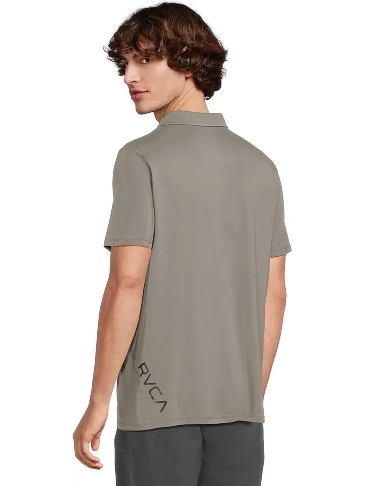 Polera manga corta Hombre Sport Vent Polo Verde Rvca-3