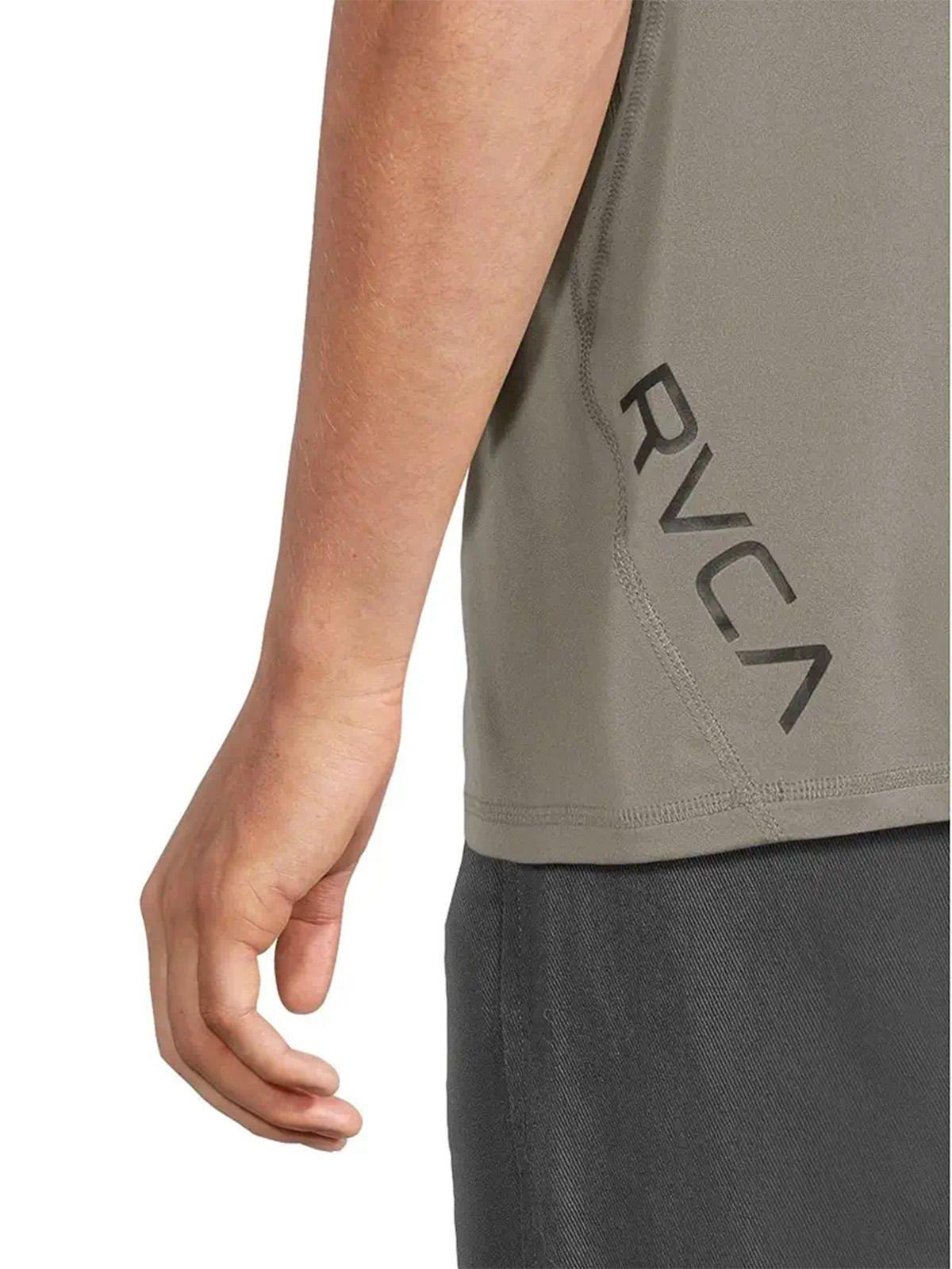 Polera manga corta Hombre Sport Vent Polo Verde Rvca-4