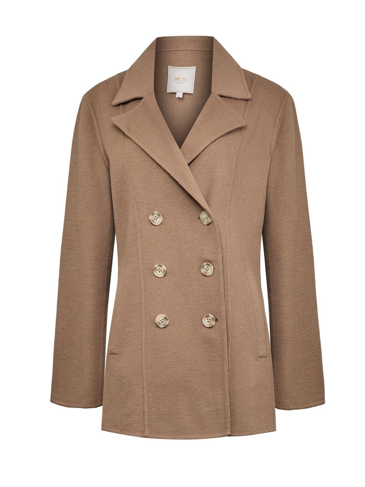 Chaqueta Lana Mujer Gala Café-0