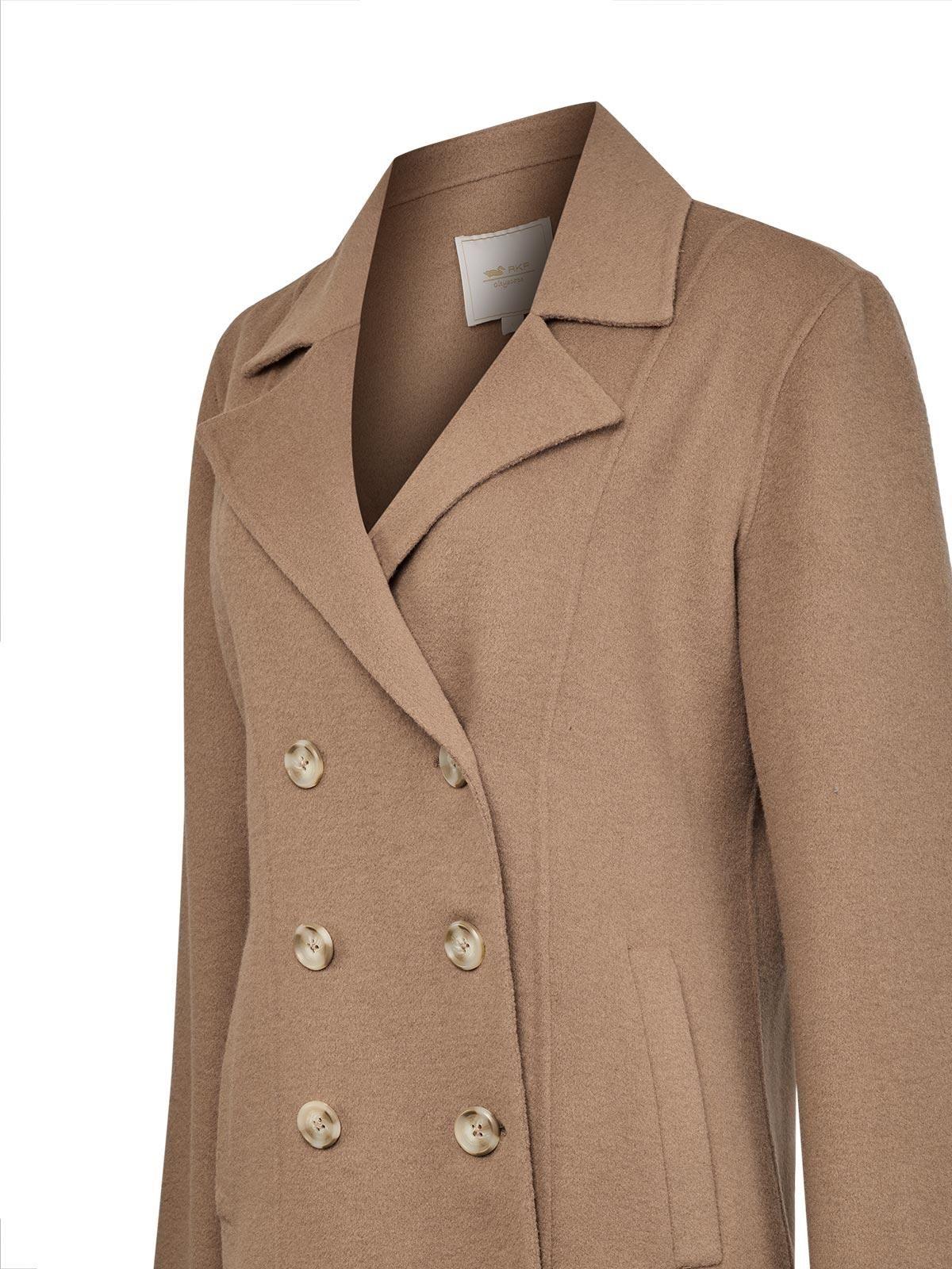 Chaqueta Lana Mujer Gala Café-1