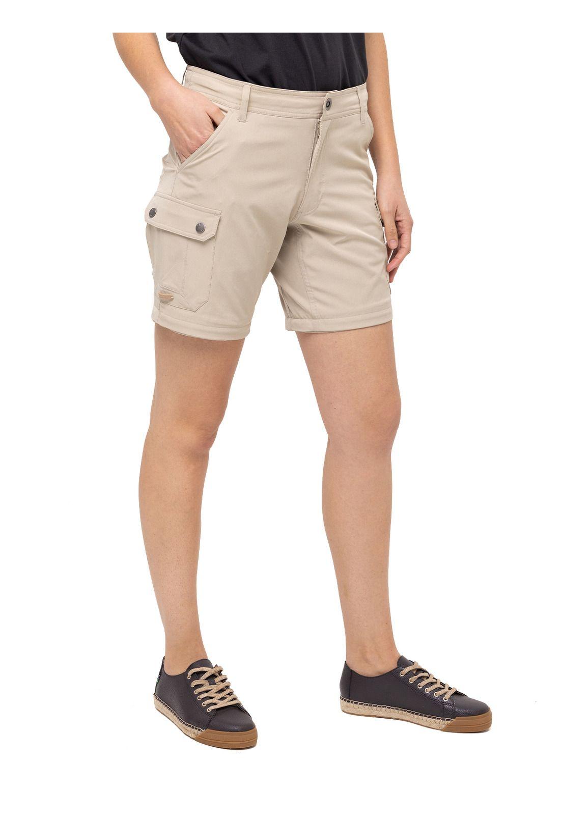 Pantalón Fibras Recic Desmontable Beige Mujer-8
