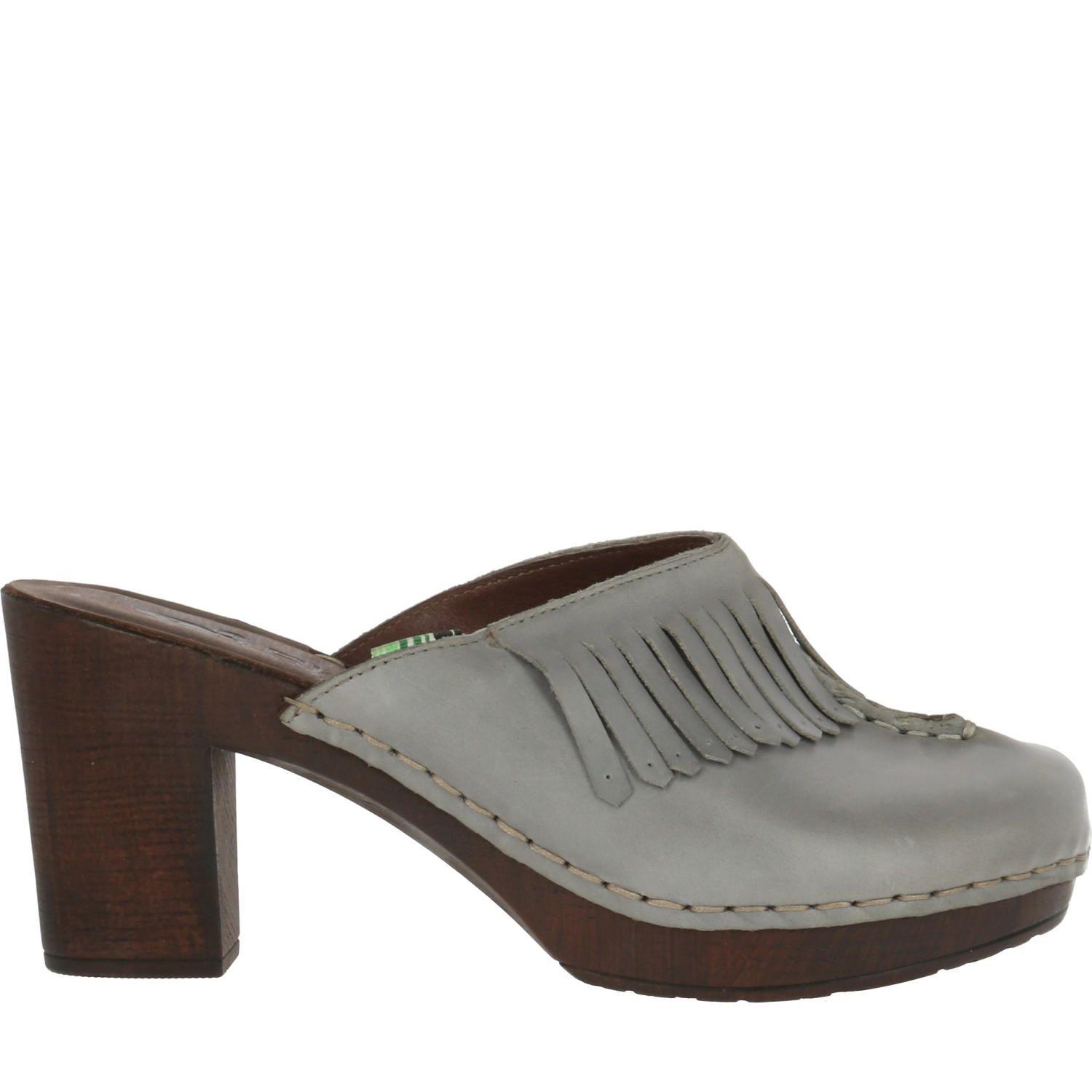 Sueco Cuero Megan Gris Mujer-2