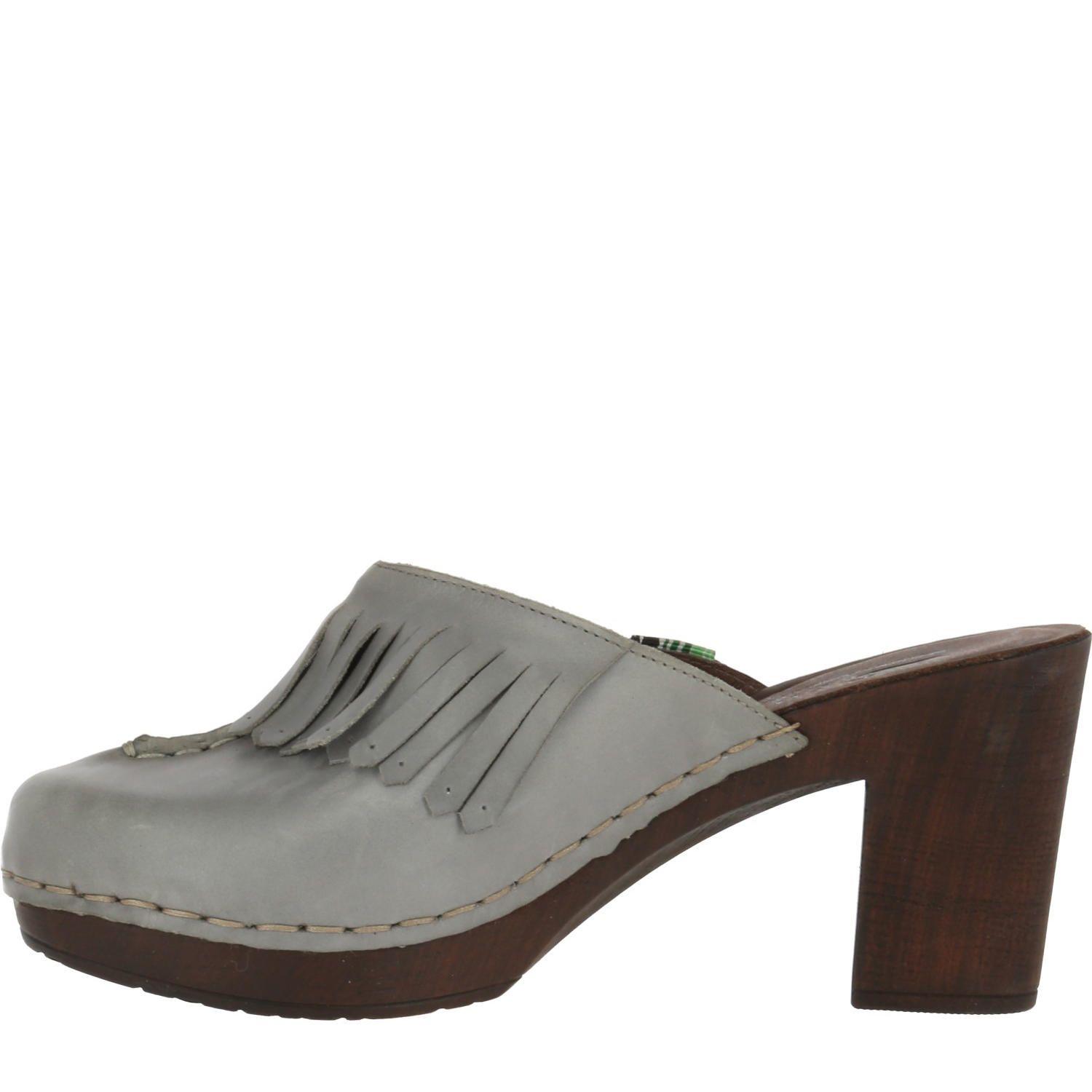 Sueco Cuero Megan Gris Mujer-3