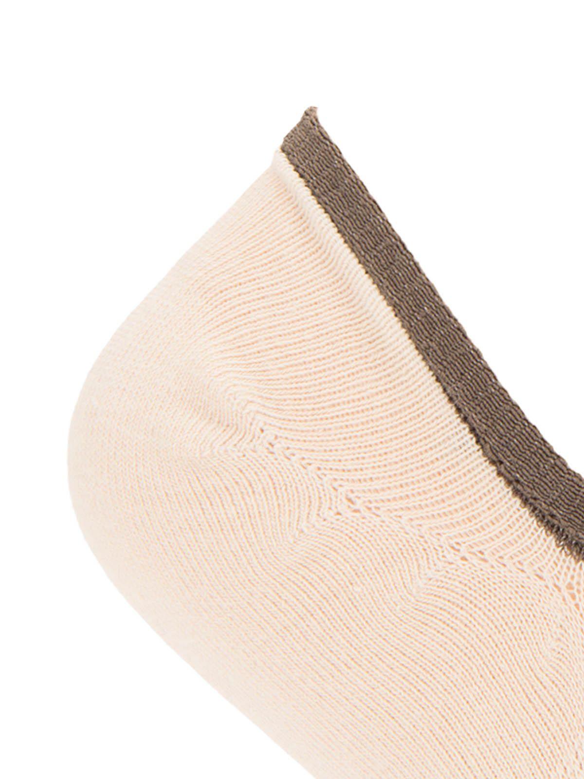 Calcetin Bambú Mujer Inv Liso Beige/Crudo-2