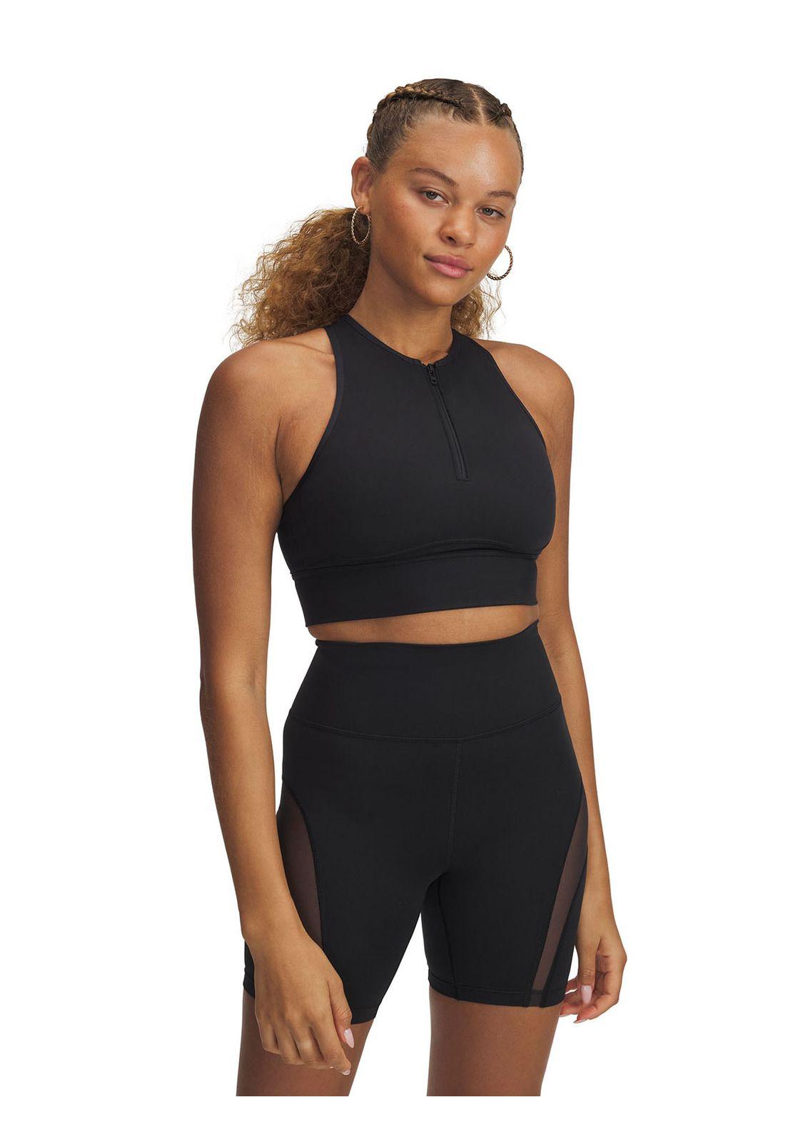 Polera Sin Mangas Ua Meridian Zip Negro Para Mujer-0