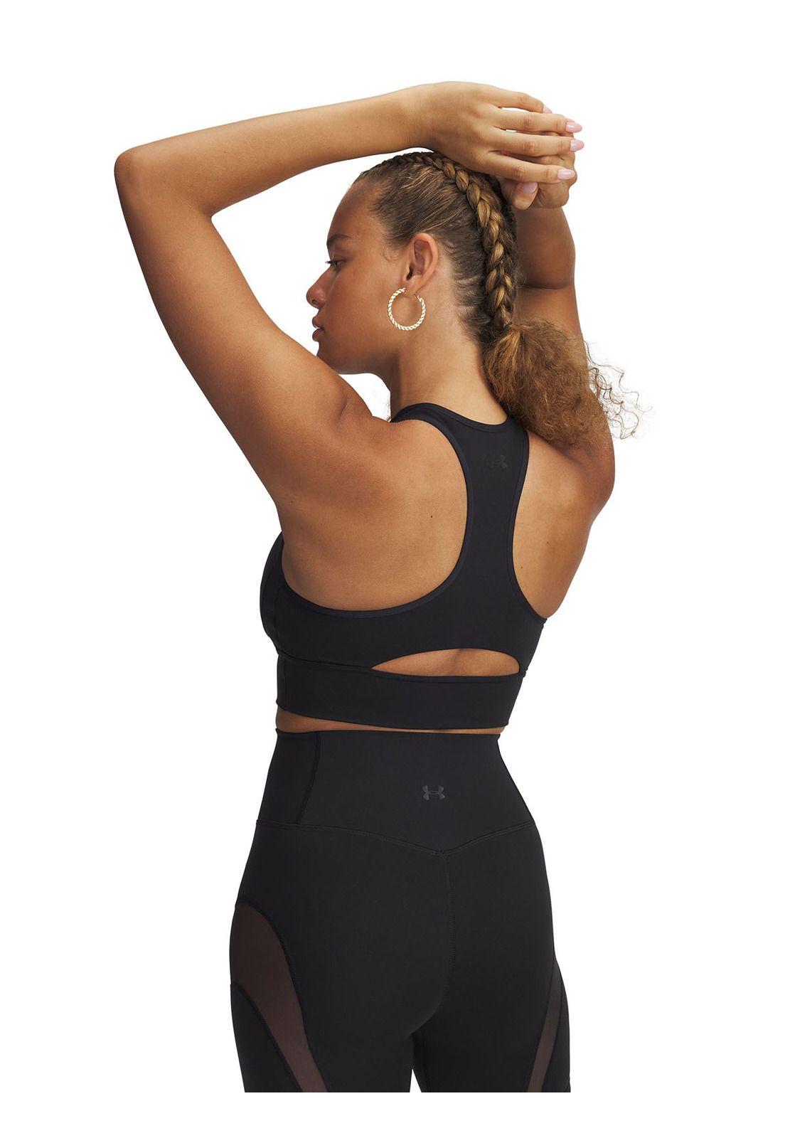 Polera Sin Mangas Ua Meridian Zip Negro Para Mujer-1
