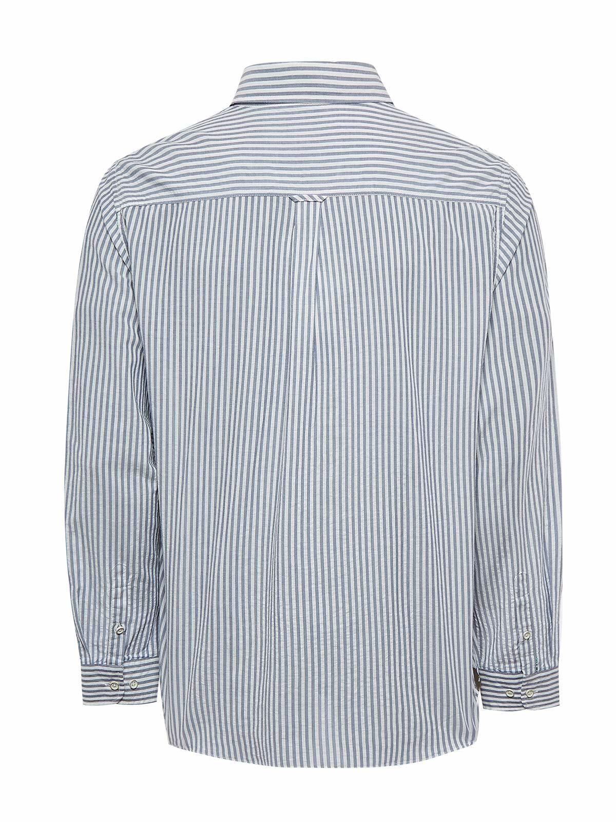 Camisa Algodón Orgánico Hombre Raya Azul-1