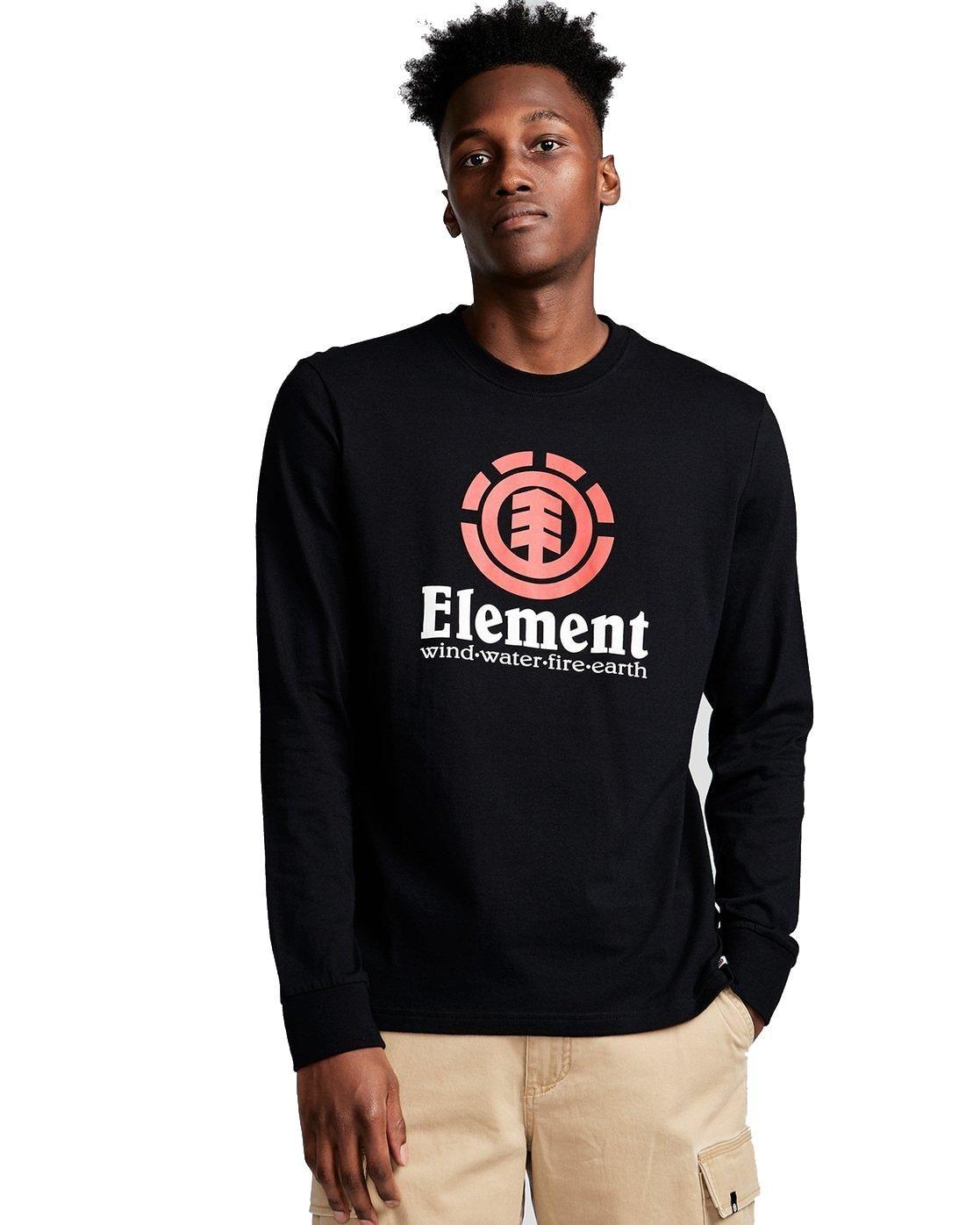 Polera M/L Hombre Vertical Ls Negro Element-0