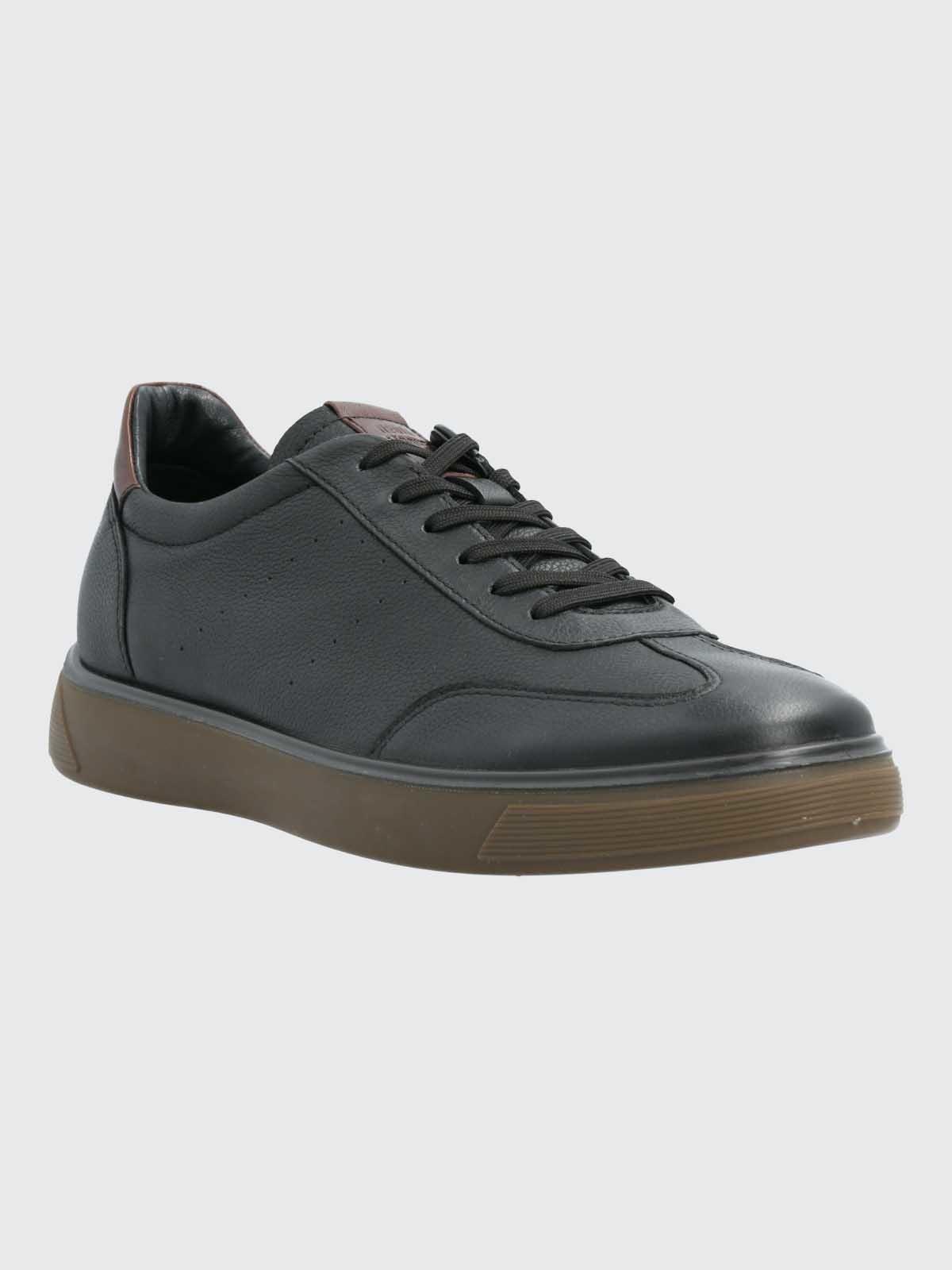 Zapatilla Cuero Hombre Bloor Negra-0