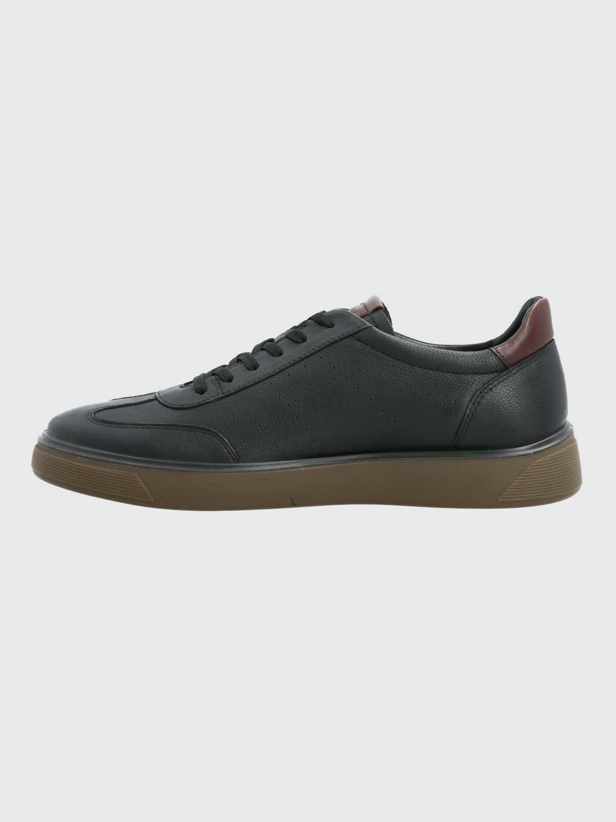 Zapatilla Cuero Hombre Bloor Negra-5
