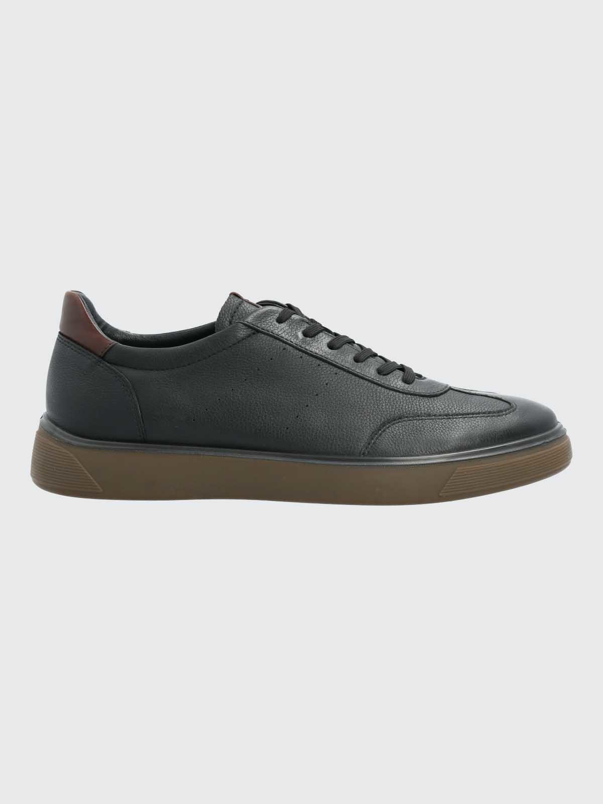 Zapatilla Cuero Hombre Bloor Negra-1