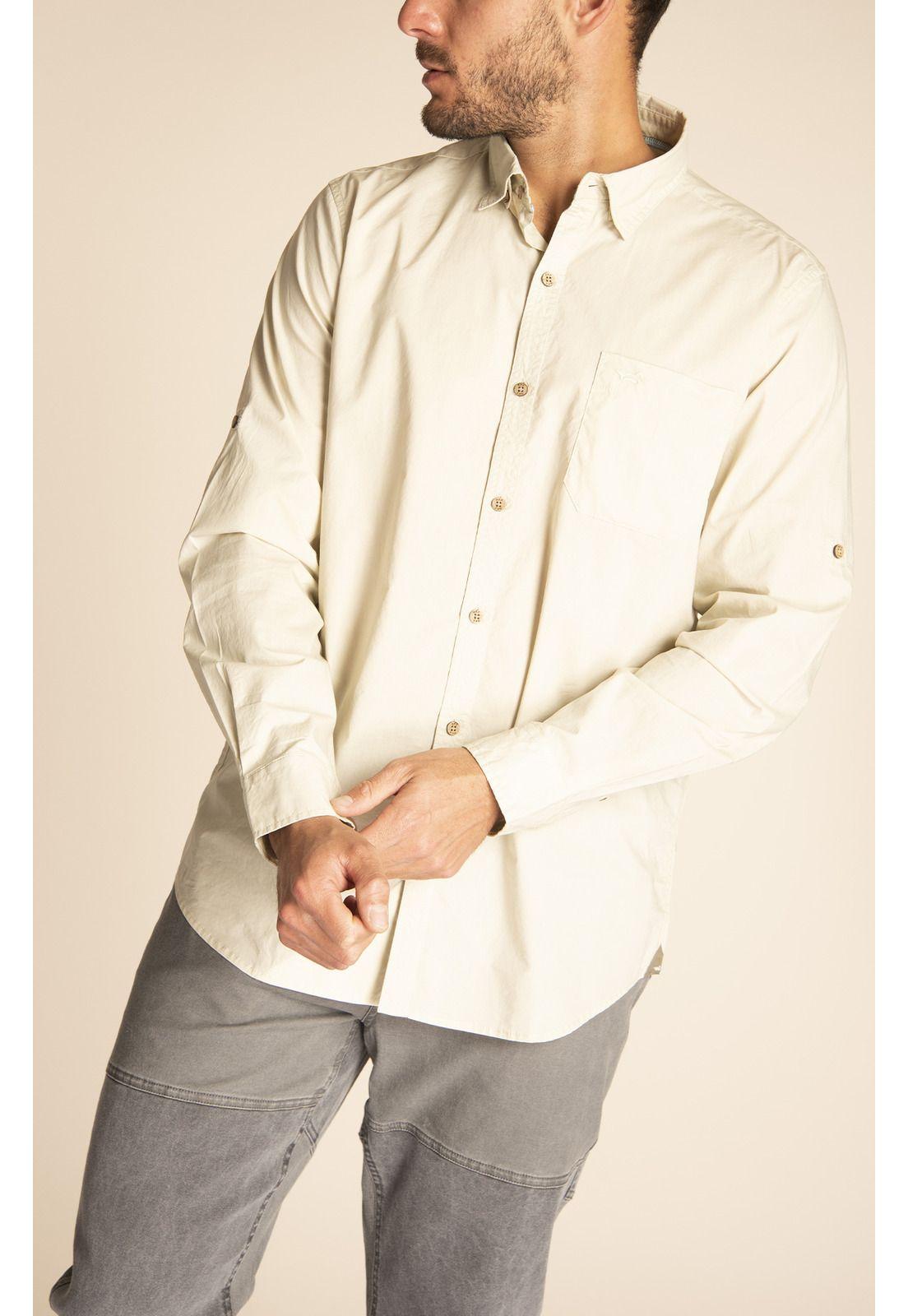Camisa Algodón Orgánico Hombre Galiton Blanco-5