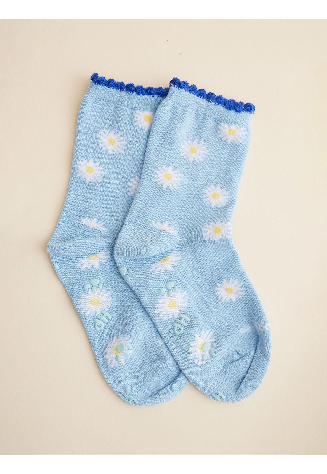 Calcetin Celeste St Daisy Niña-0