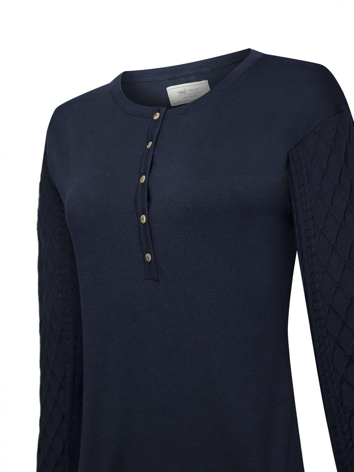 Polera Algodón/Poliéster Mujer Olmo Azul-3